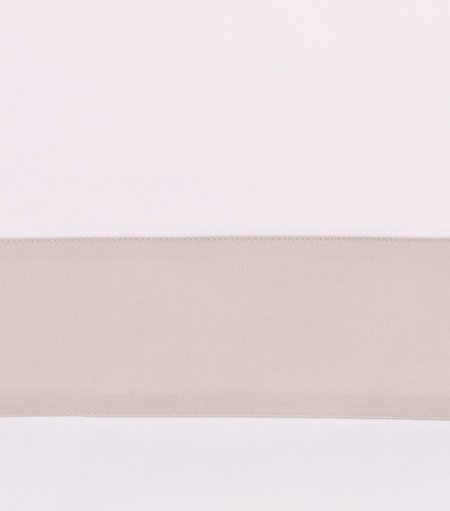 Frette Cotton Breeze Border Queen Duvet Cover (240cm x 220cm) Milk/greige Image 4