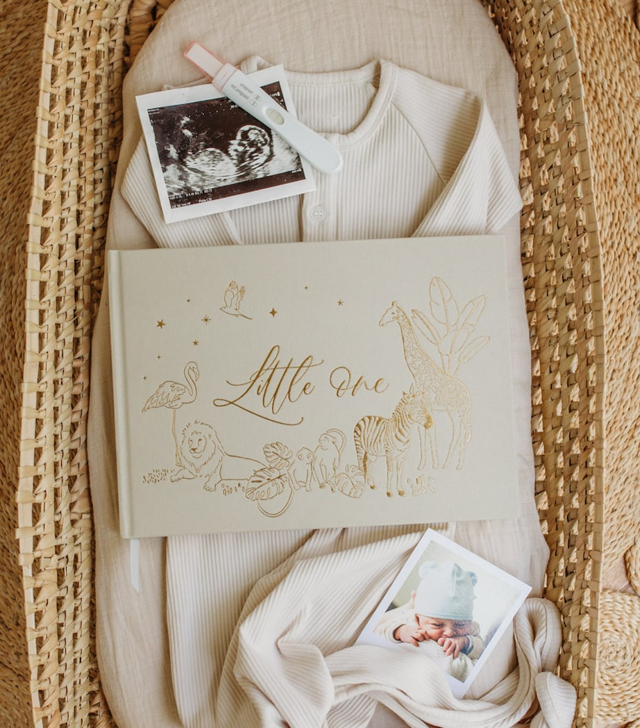 Blush and Gold Safari Baby Memory Book Beige, Gold Image 4
