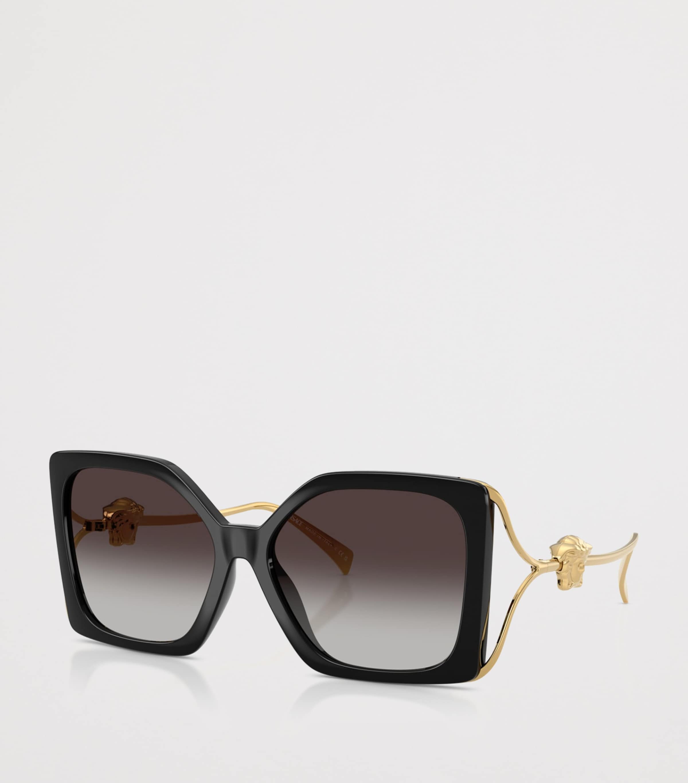 Versace Medusa Plaque Maxi Sunglasses Black Image 2