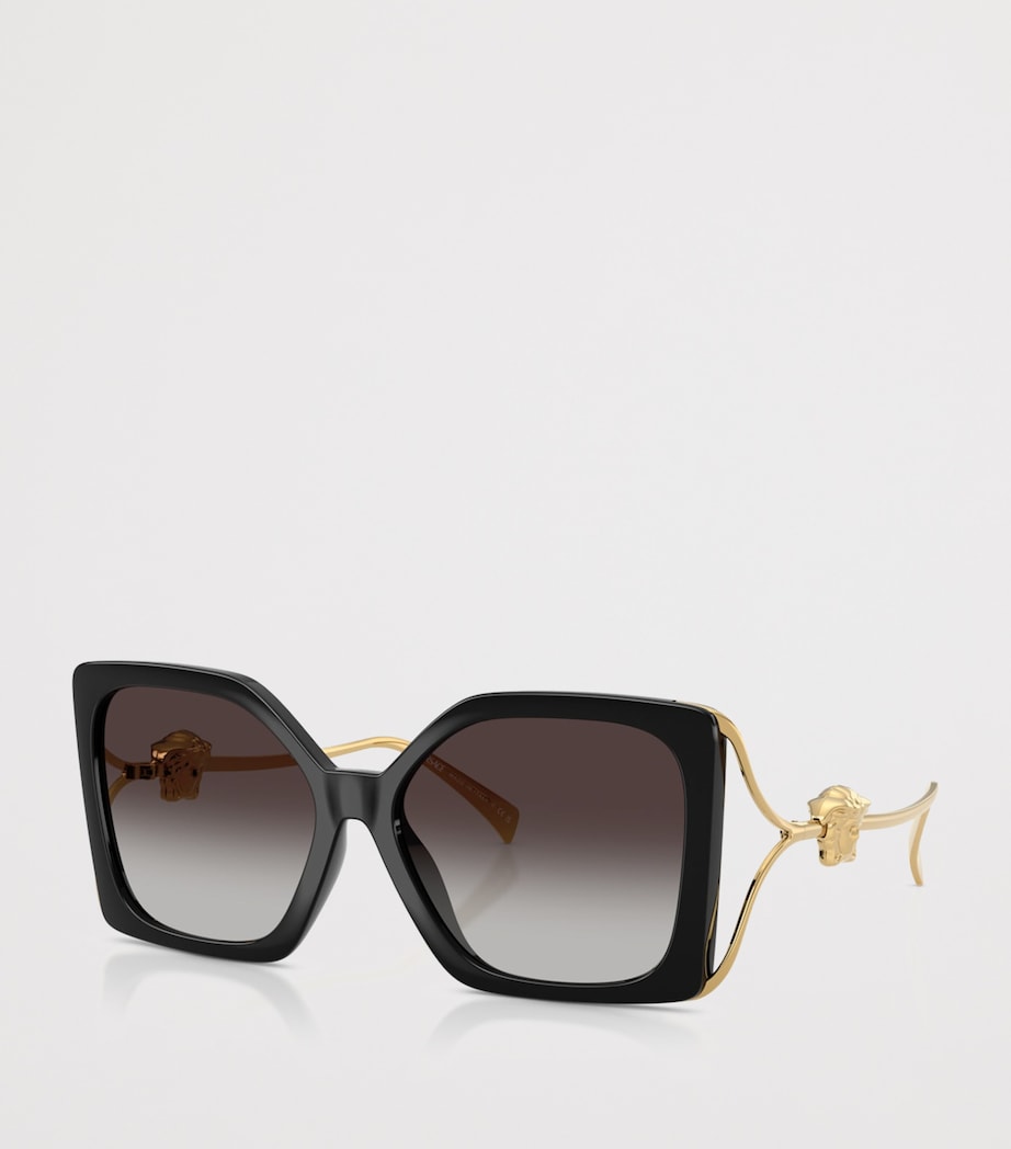 Versace Medusa Plaque Maxi Sunglasses Black Image 2