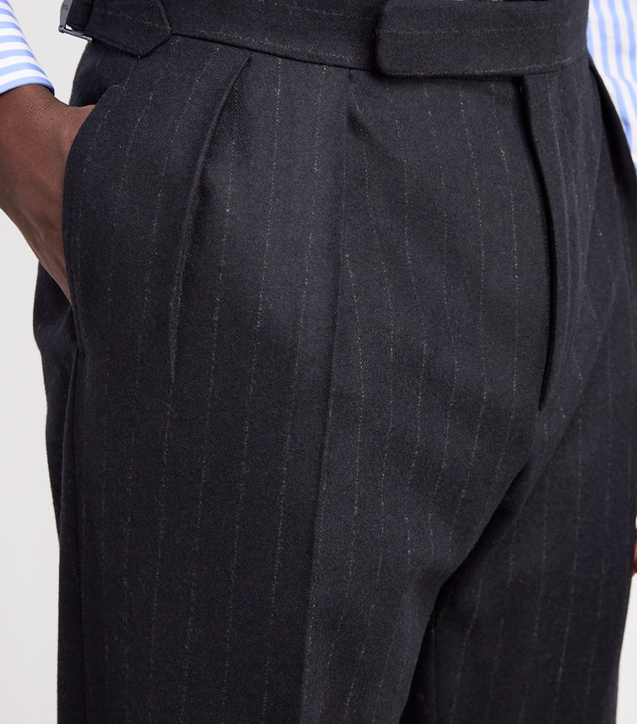 Wool Chalk-Stripe 2-Piece Suit BLUE Image 7