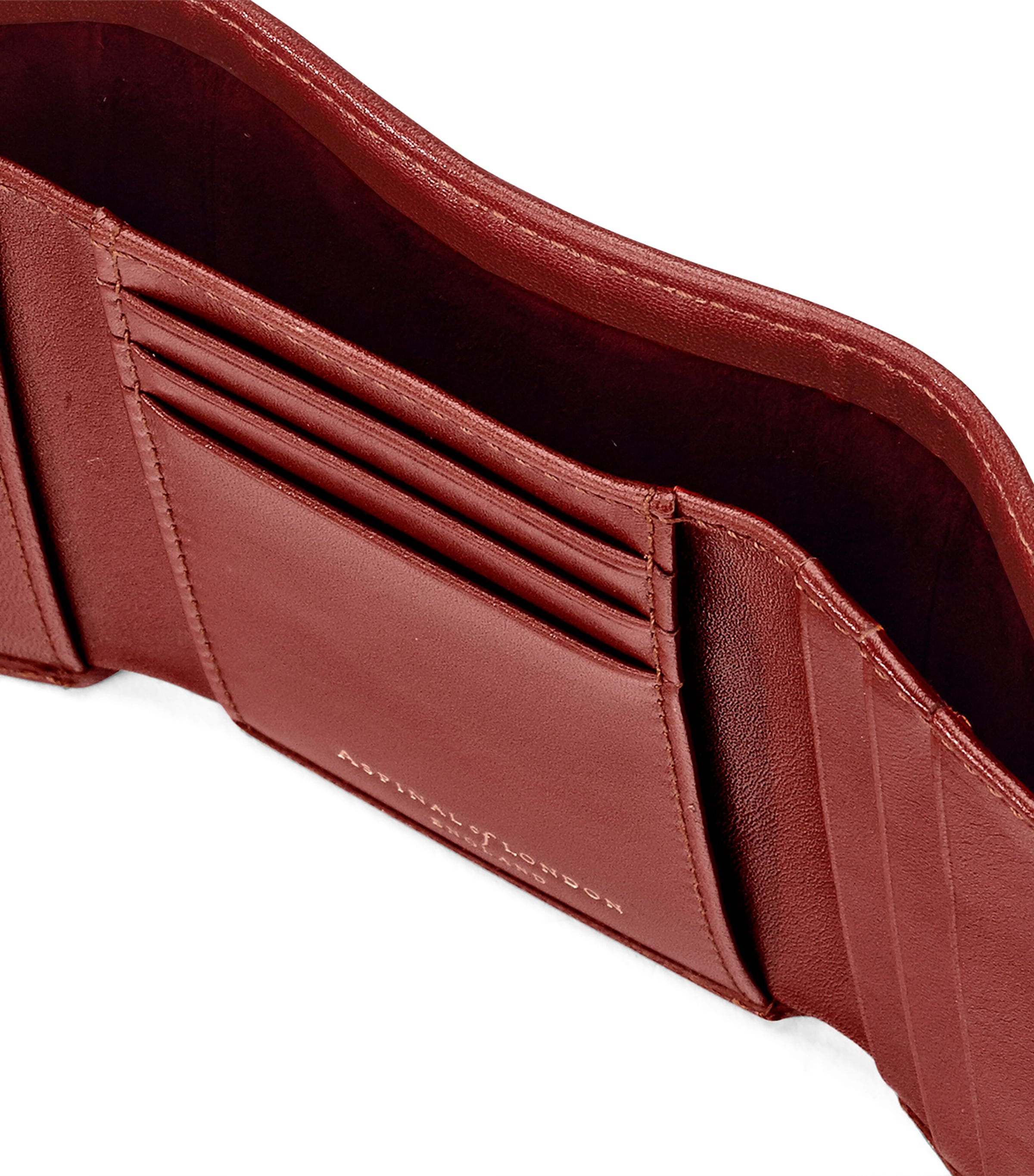 Leather Trifold Wallet COGNAC Image 4