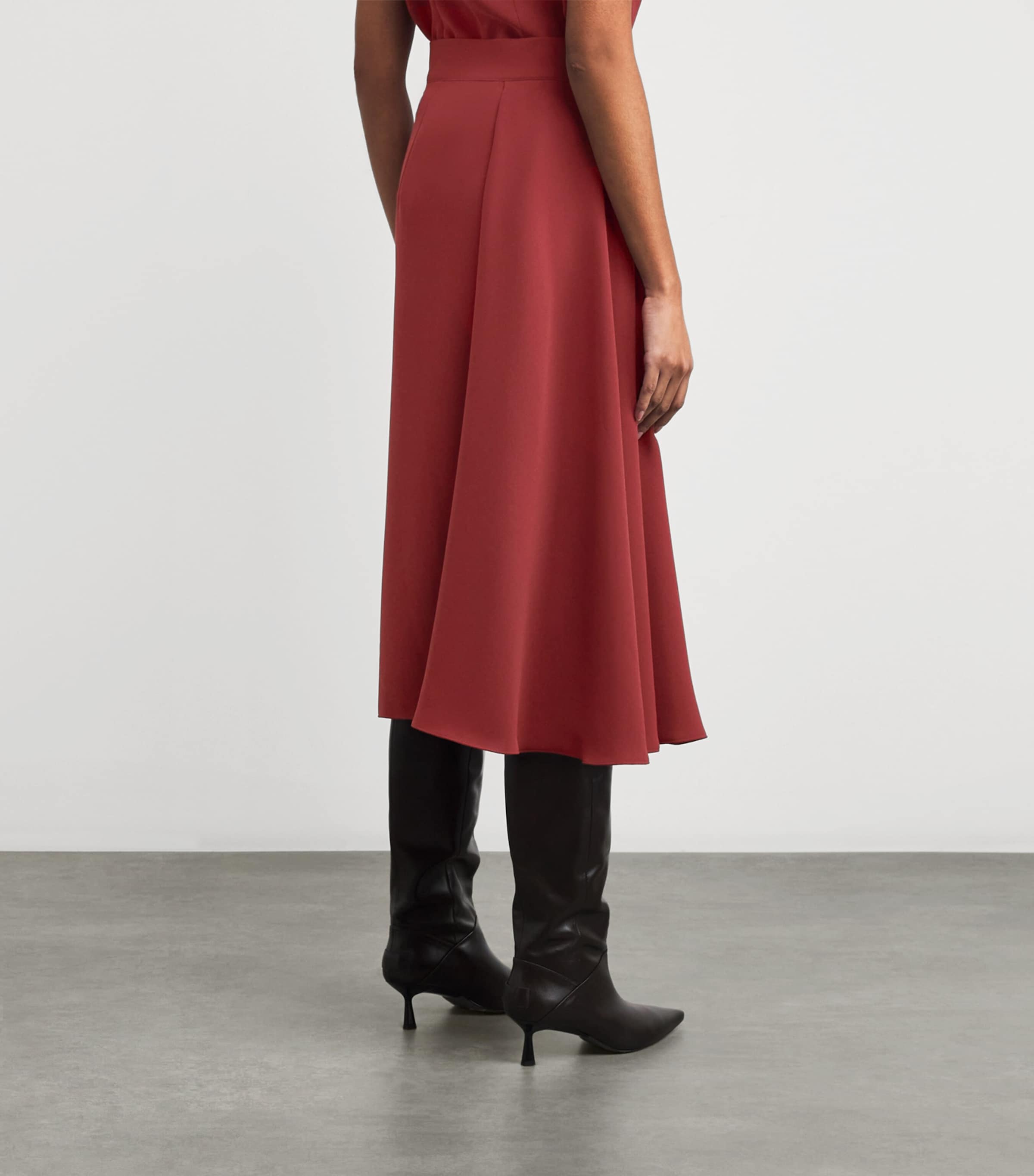 Georgette Dawn Midi Skirt CARMINE Image 4
