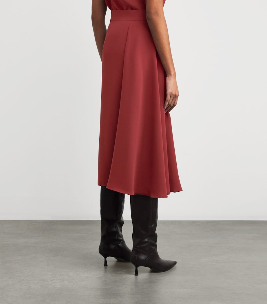 Georgette Dawn Midi Skirt CARMINE Image 4