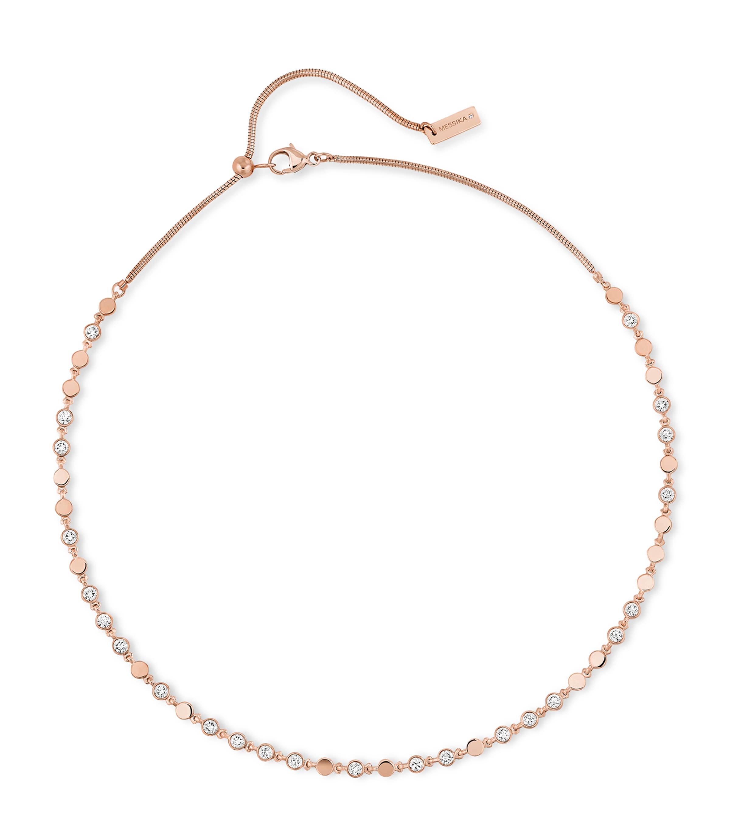 Pink Gold and  Diamond D-Vibes Necklace PINK GOLD Image 1