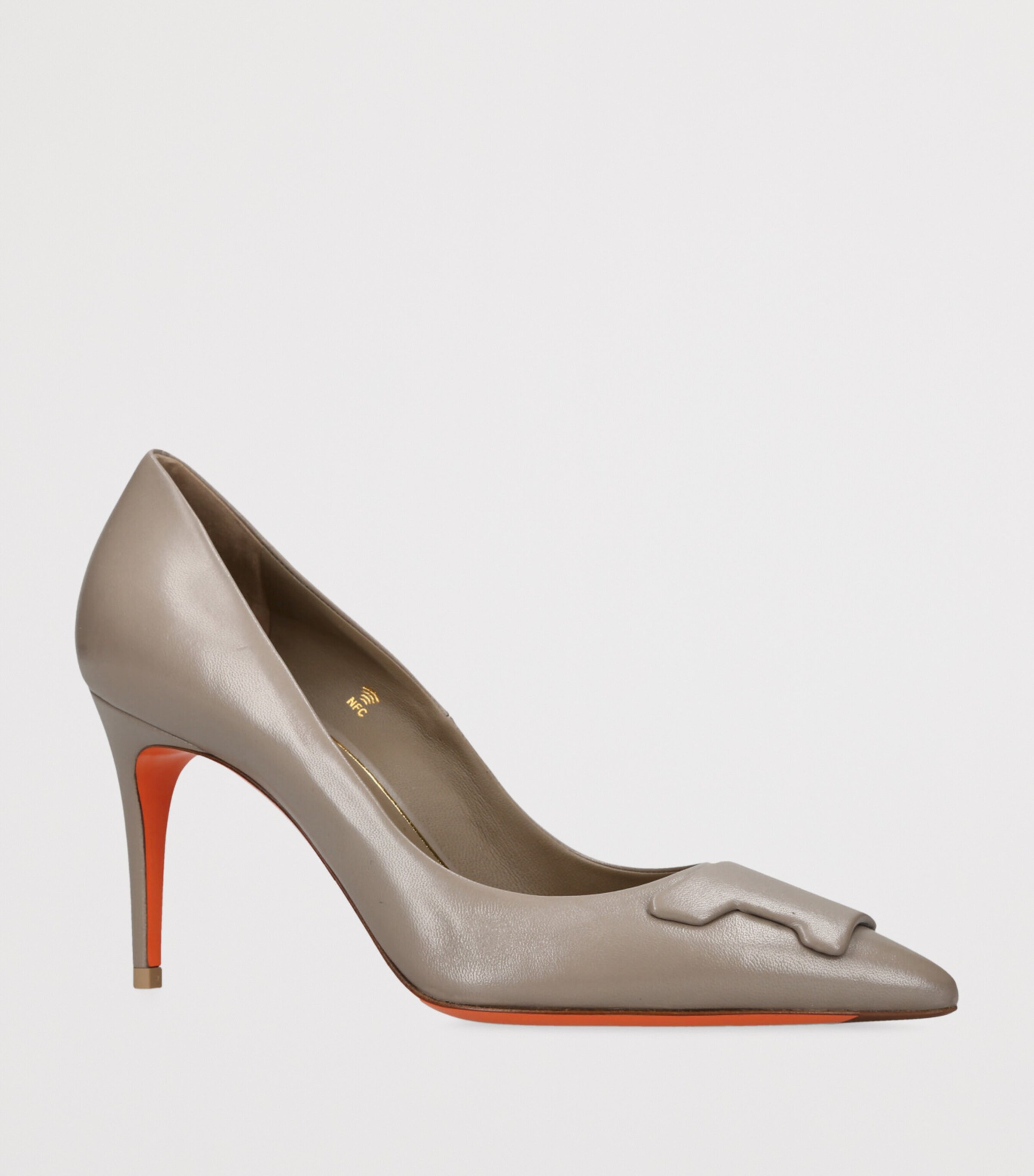 Leather Sibille Pumps 85 GREY Image 3