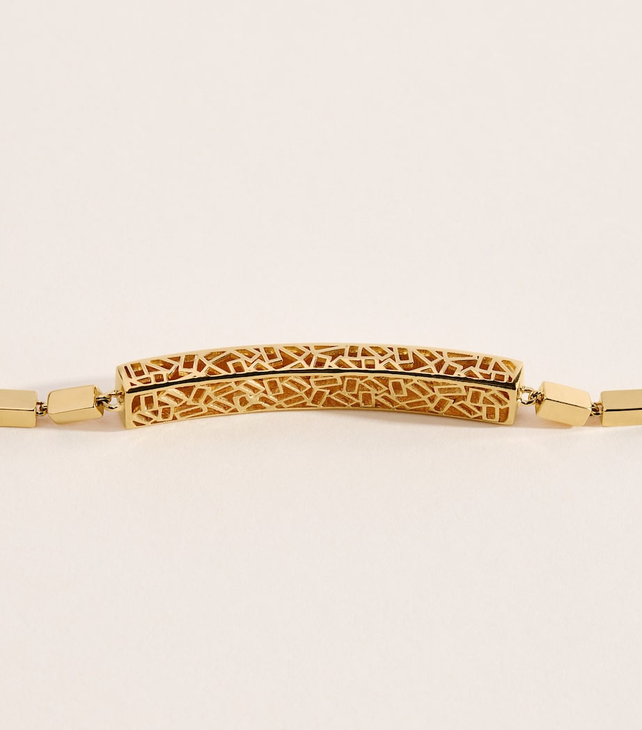 Suzanne Kalan Yellow Gold Block-Chain ID Bracelet Yg/solid Image 3