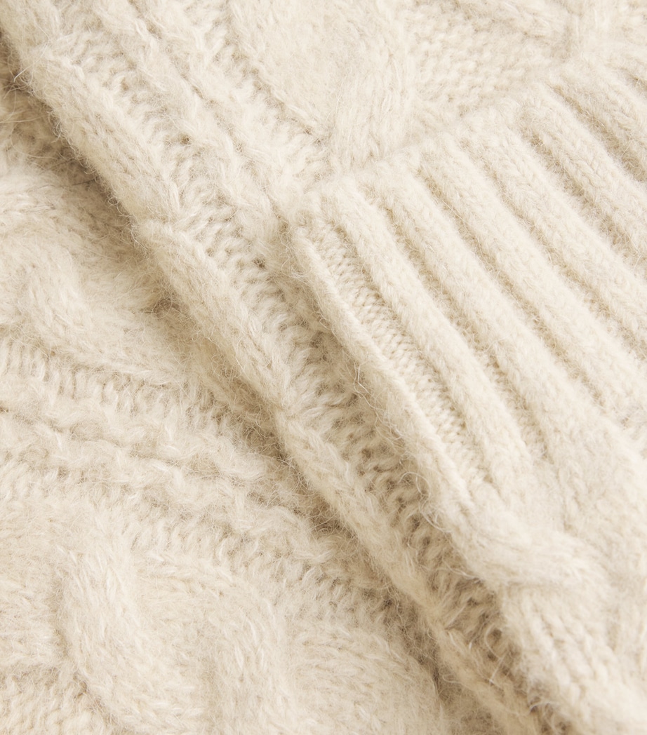 Wool-Blend Cable-Knit Sweater NATURAL Image 5