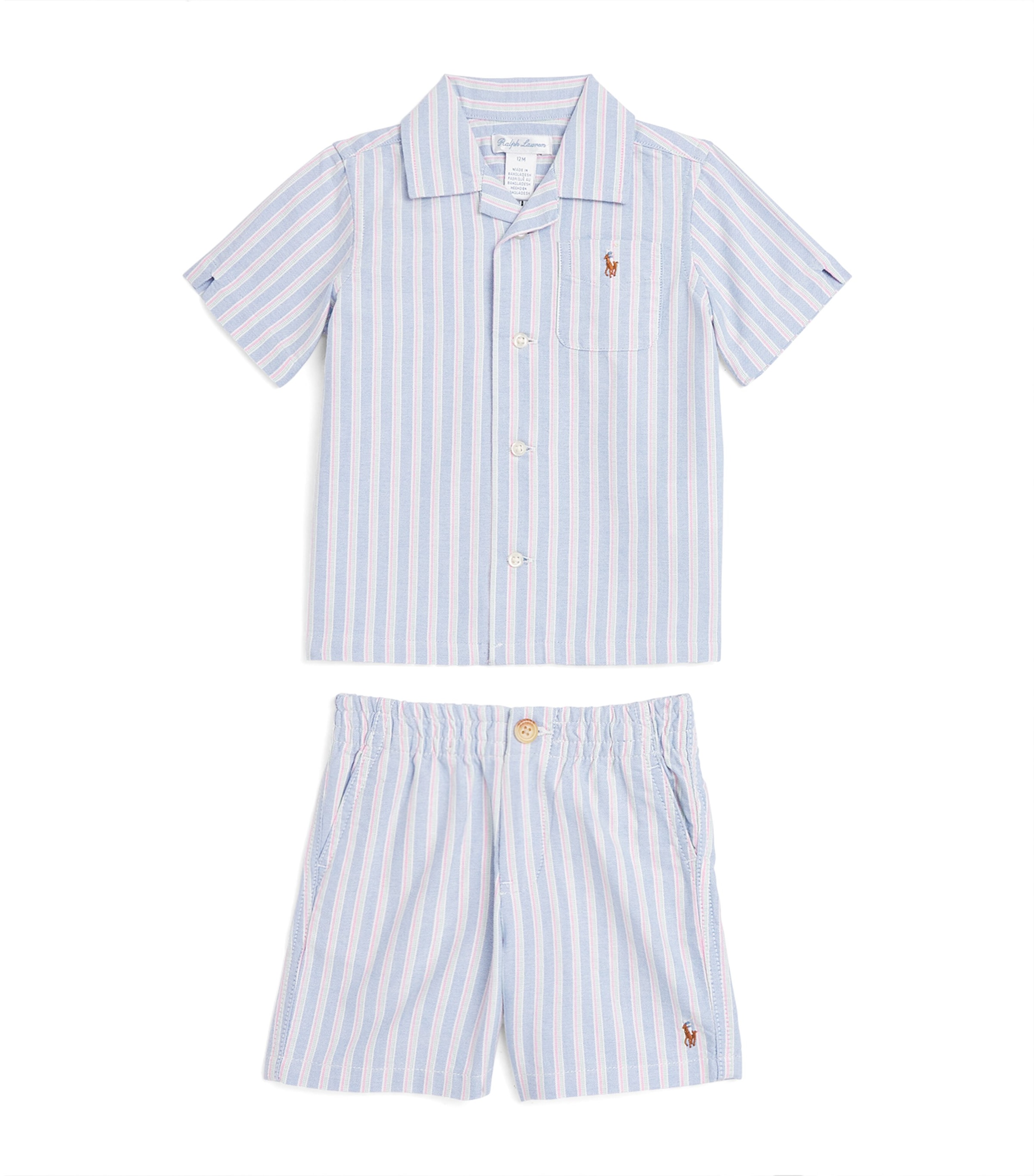 Ralph Lauren Kids' Cotton Shirt And Shorts Set