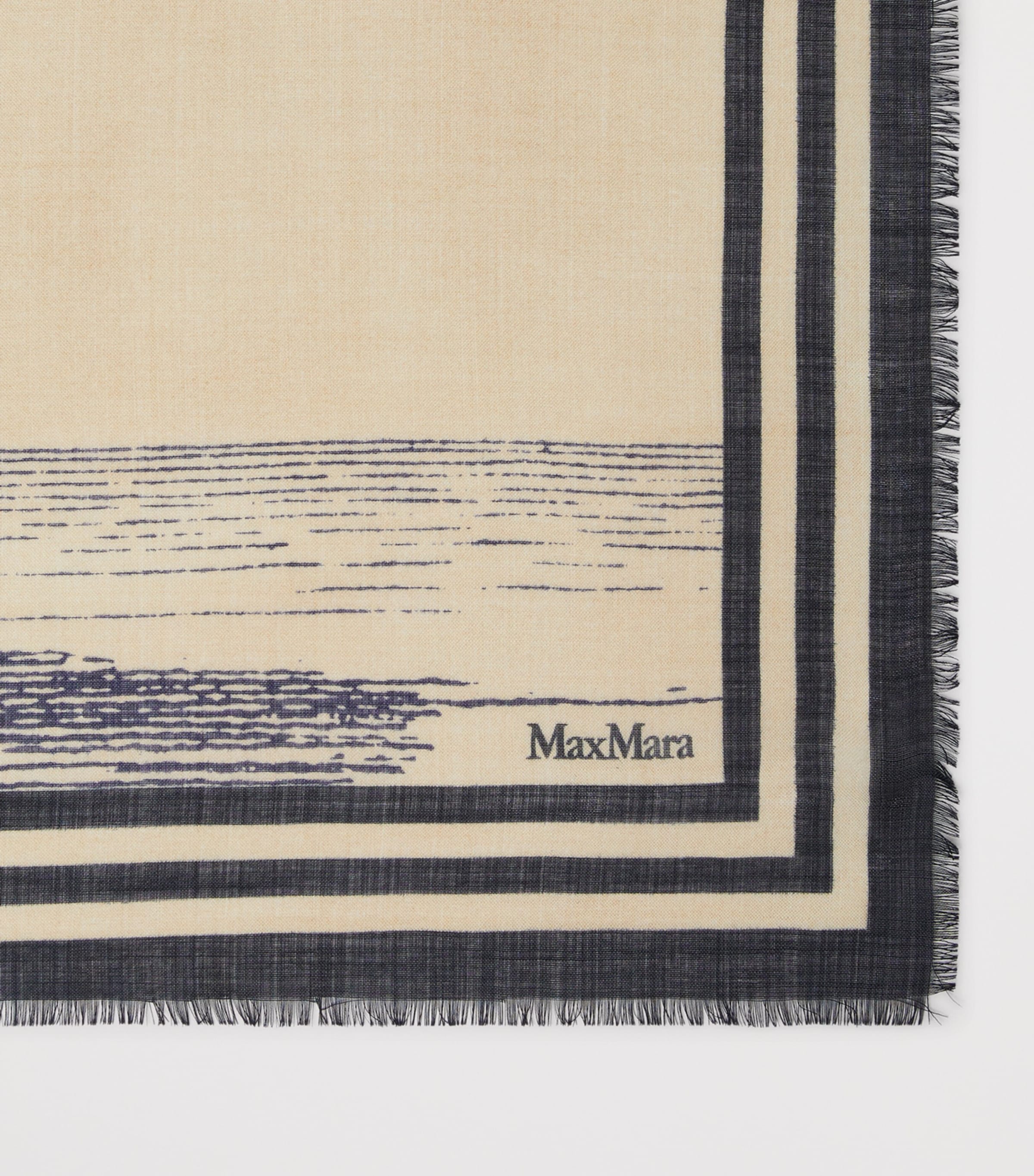 Max Mara Silk Printed Scarf Natural Image 3