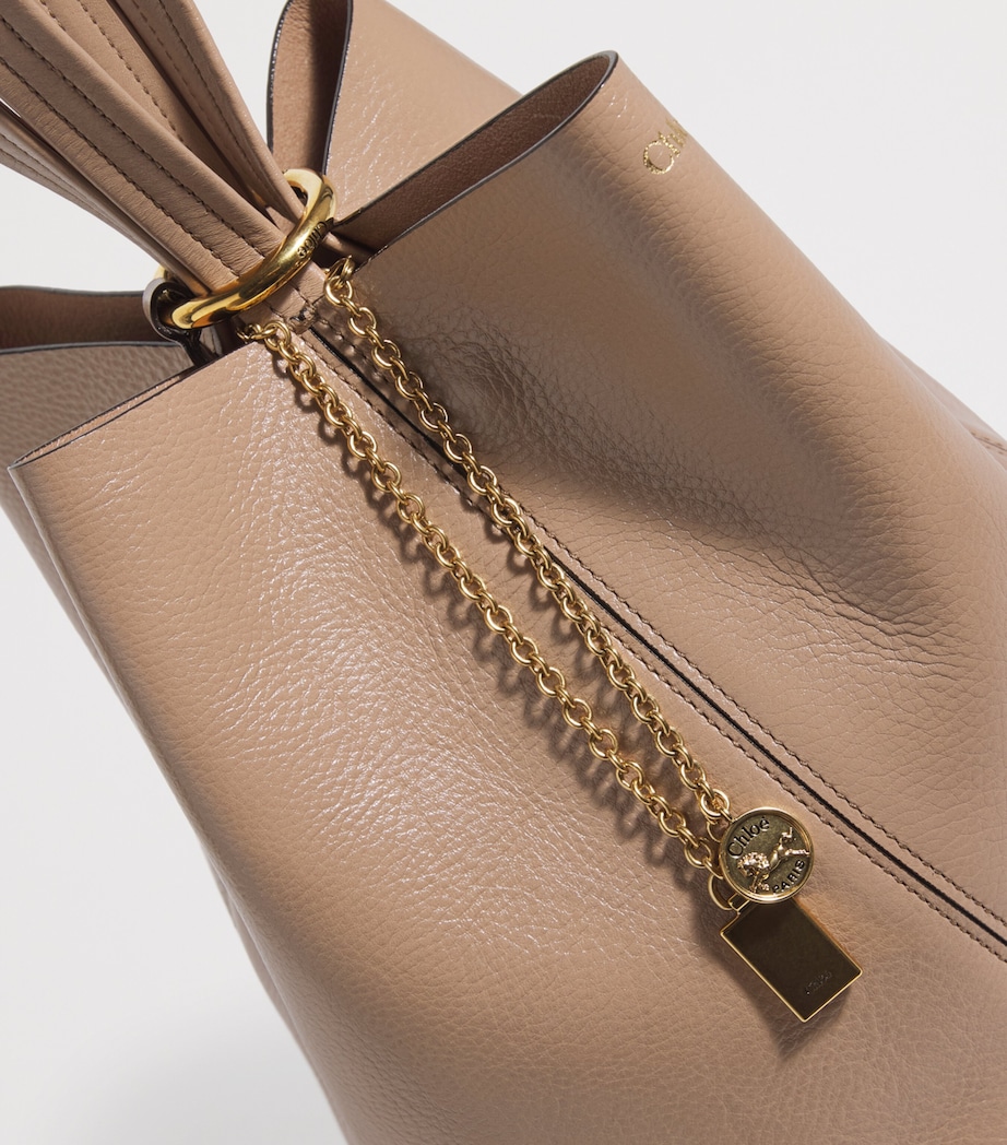 Medium Leather Spin Tote Bag BAG WOODROSE Image 6