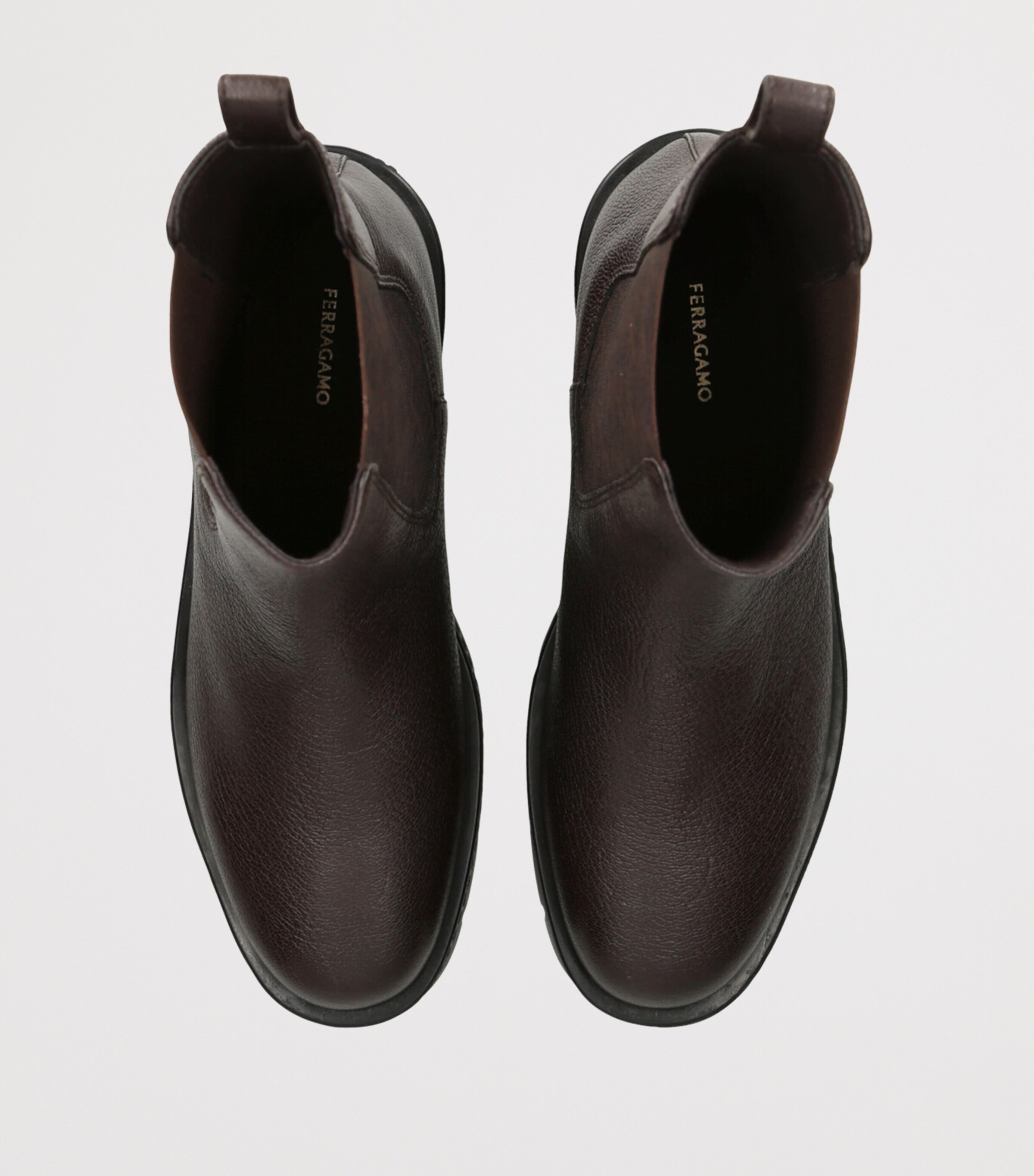 Salvatore Ferragamo Leather Mohave Chelsea Boots Brown Image 4