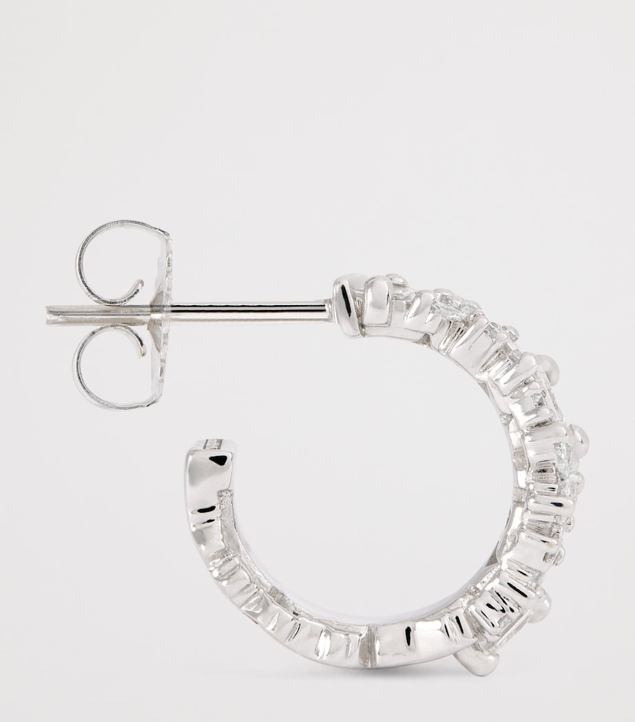 Suzanne Kalan White Gold and Diamond La Fantaisie Hoop Earrings Wg/wd Image 4