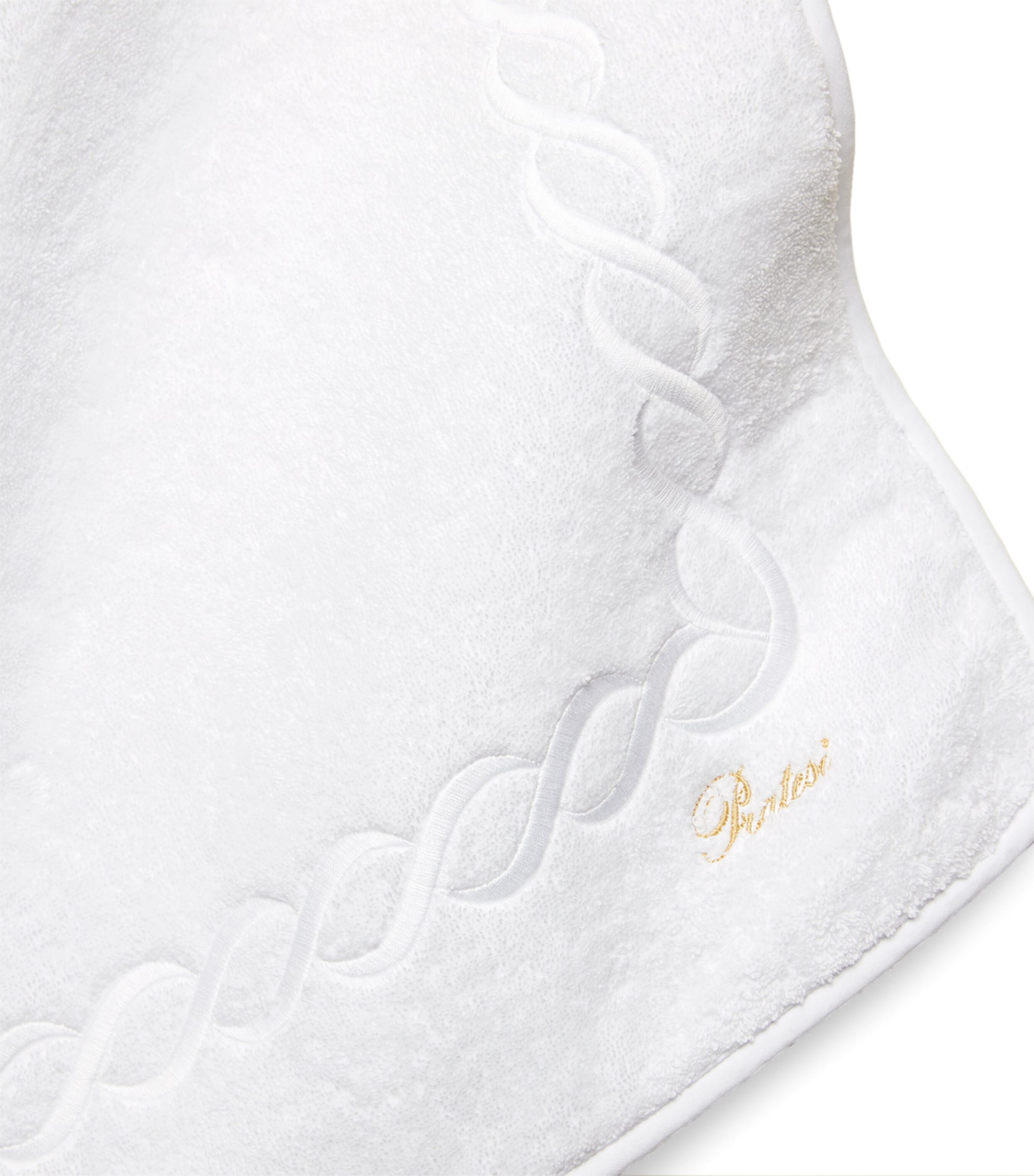 Cotton Treccia Bath Mat (50cm x 90cm) WHITE/WHITE Image 3