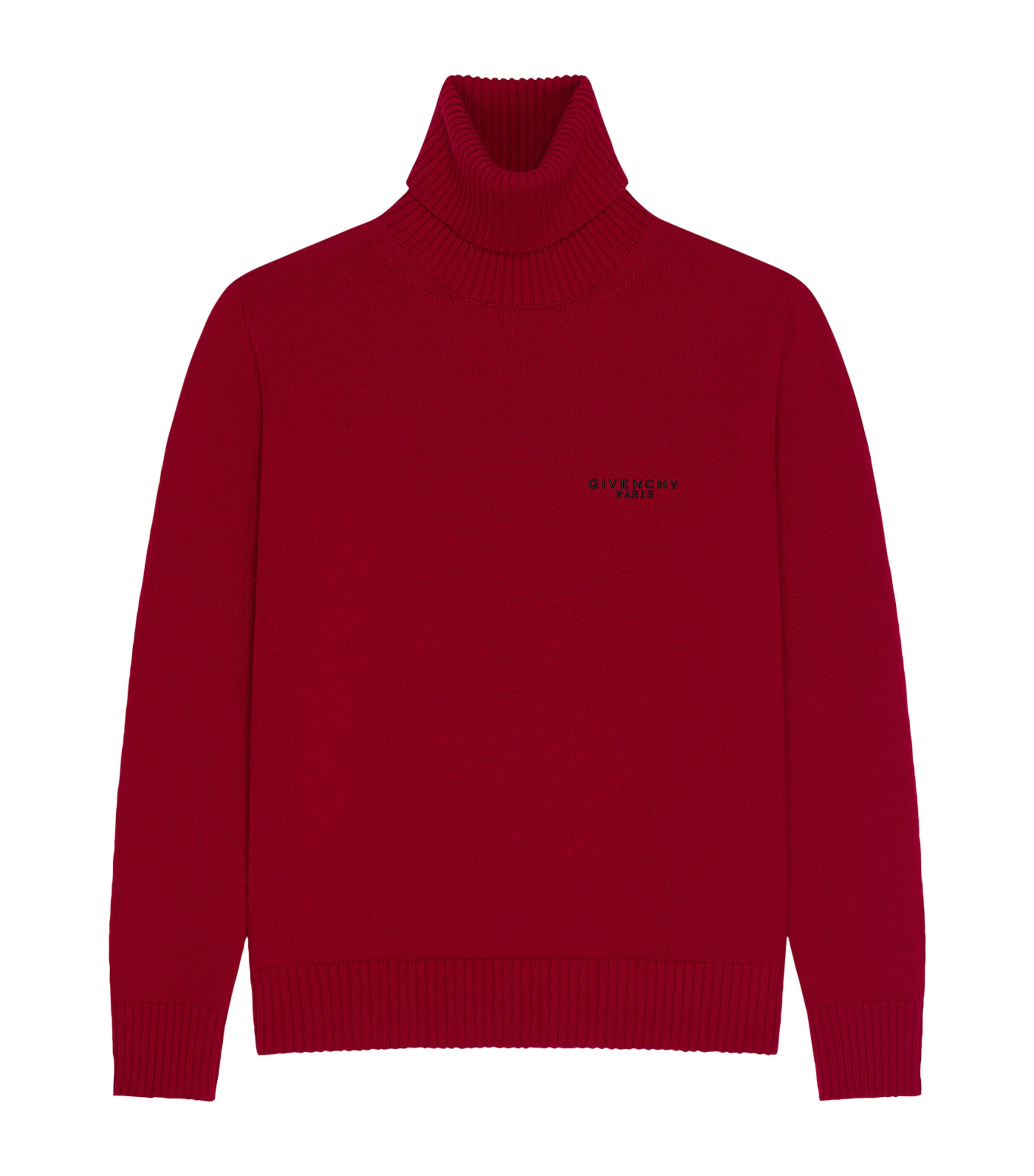 Wool and Cashmere Turtleneck Logo Sweater CORAL/PEARL Image 1