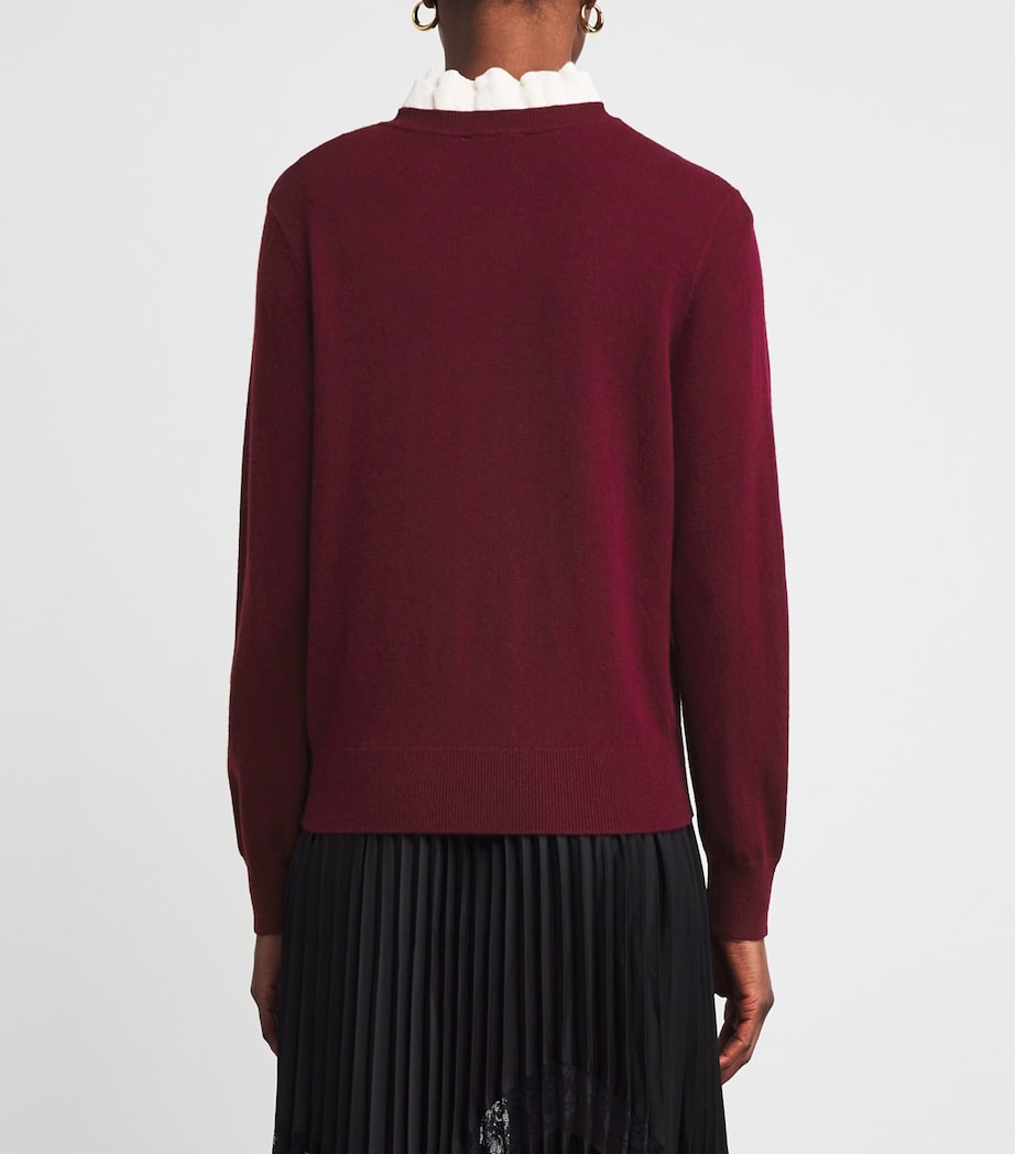Wool Ruffle-Neck Sweater BORDEAUX Image 4