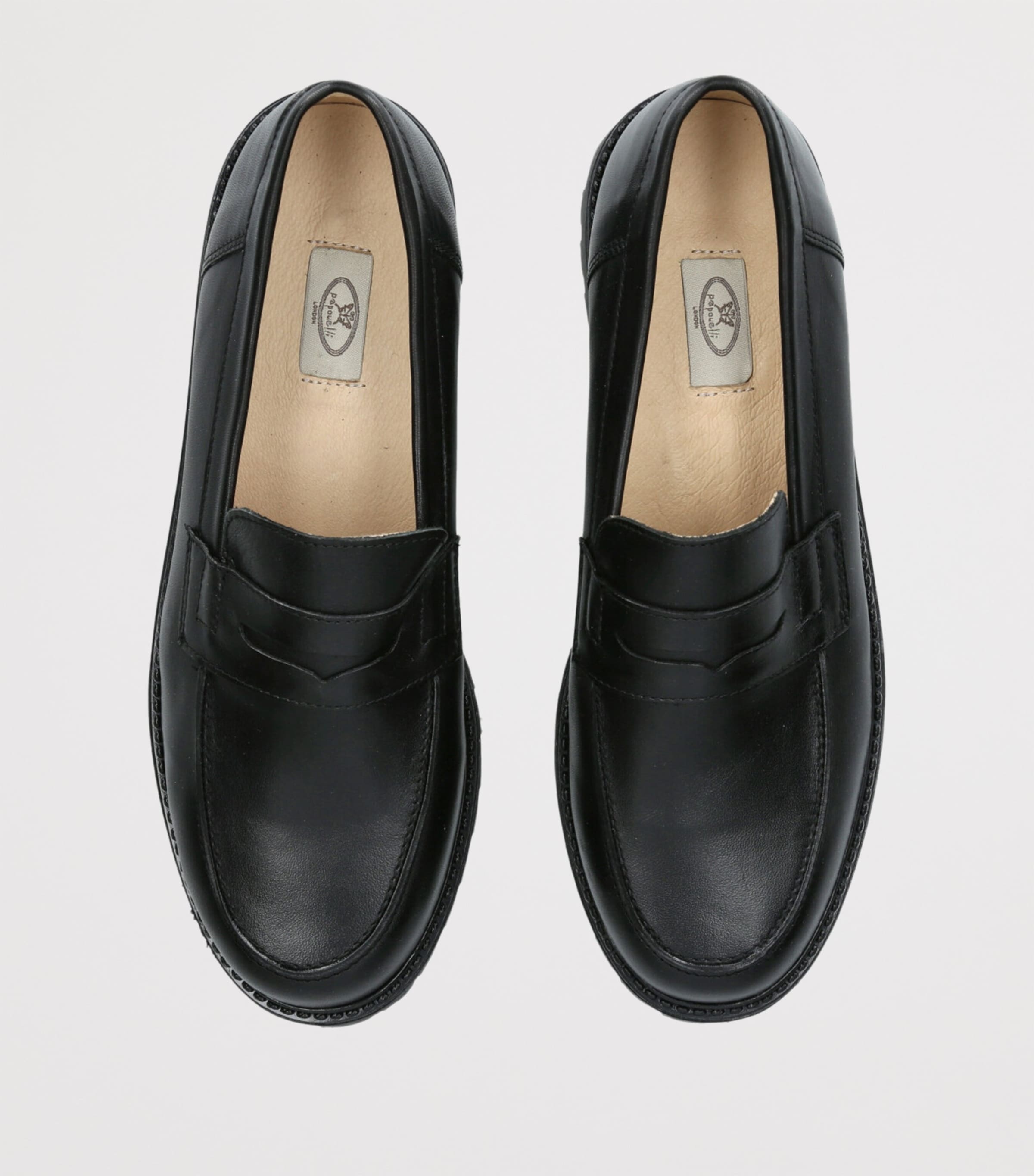 papouelli Leather Maximus Loafers Black Image 4