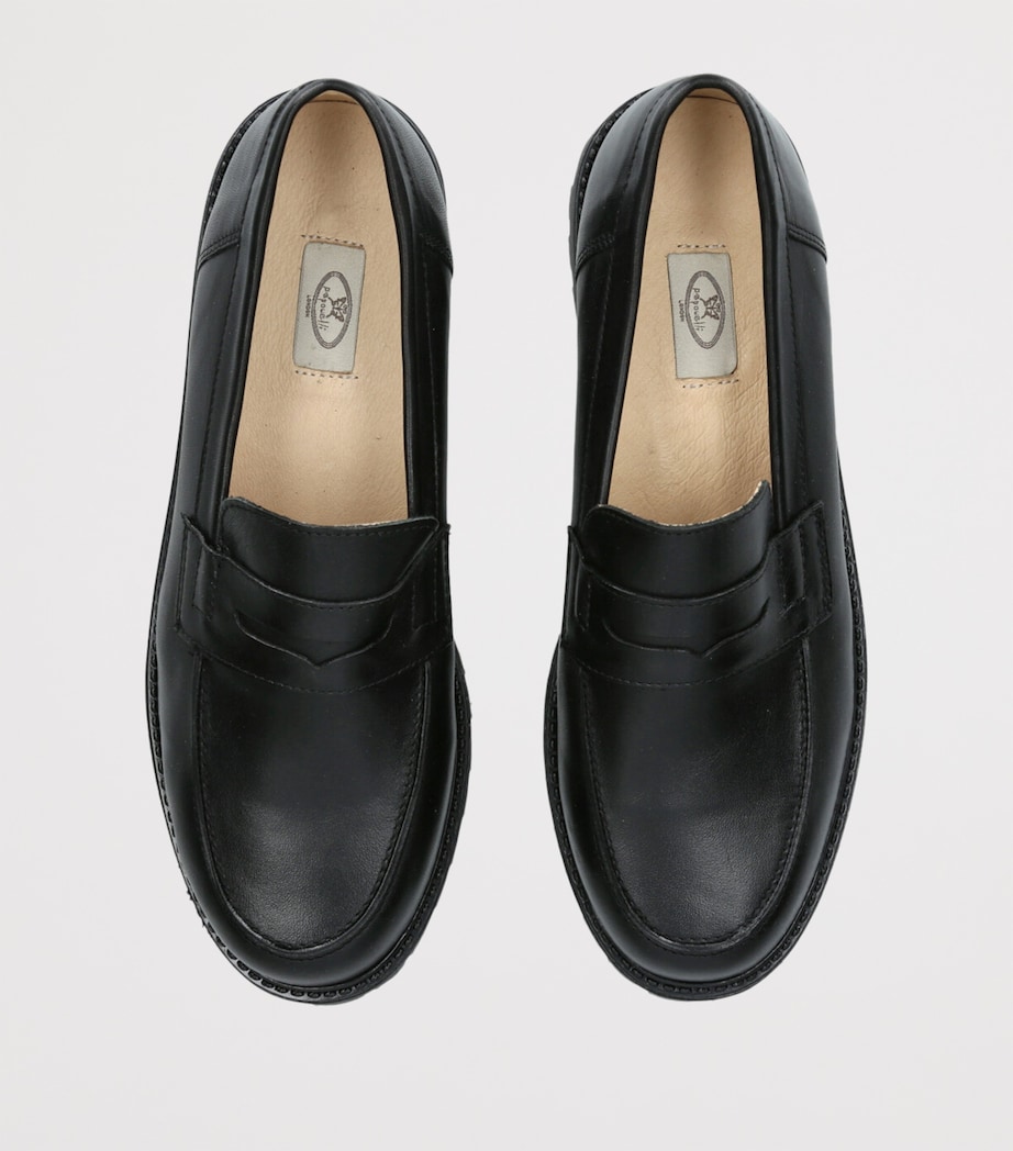 papouelli Leather Maximus Loafers Black Image 4