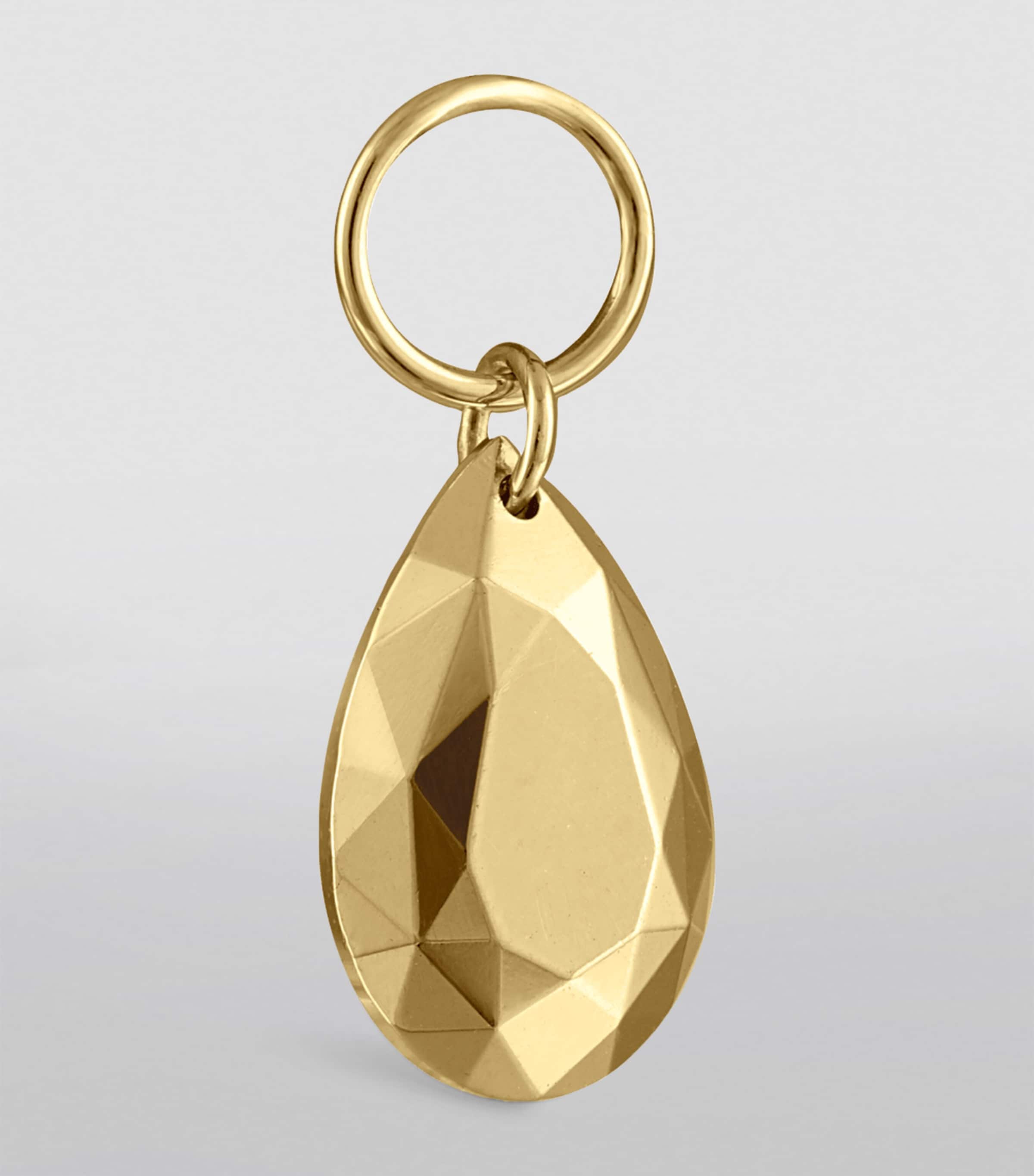 Faceted Pear Single Charm (7.5mm) YELLOW GOLD Image 3