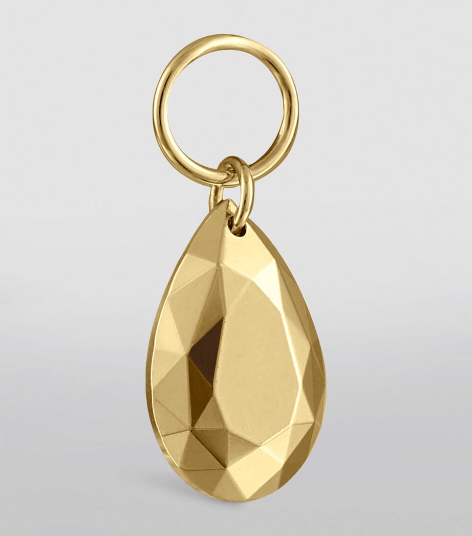 Faceted Pear Single Charm (7.5mm) YELLOW GOLD Image 3