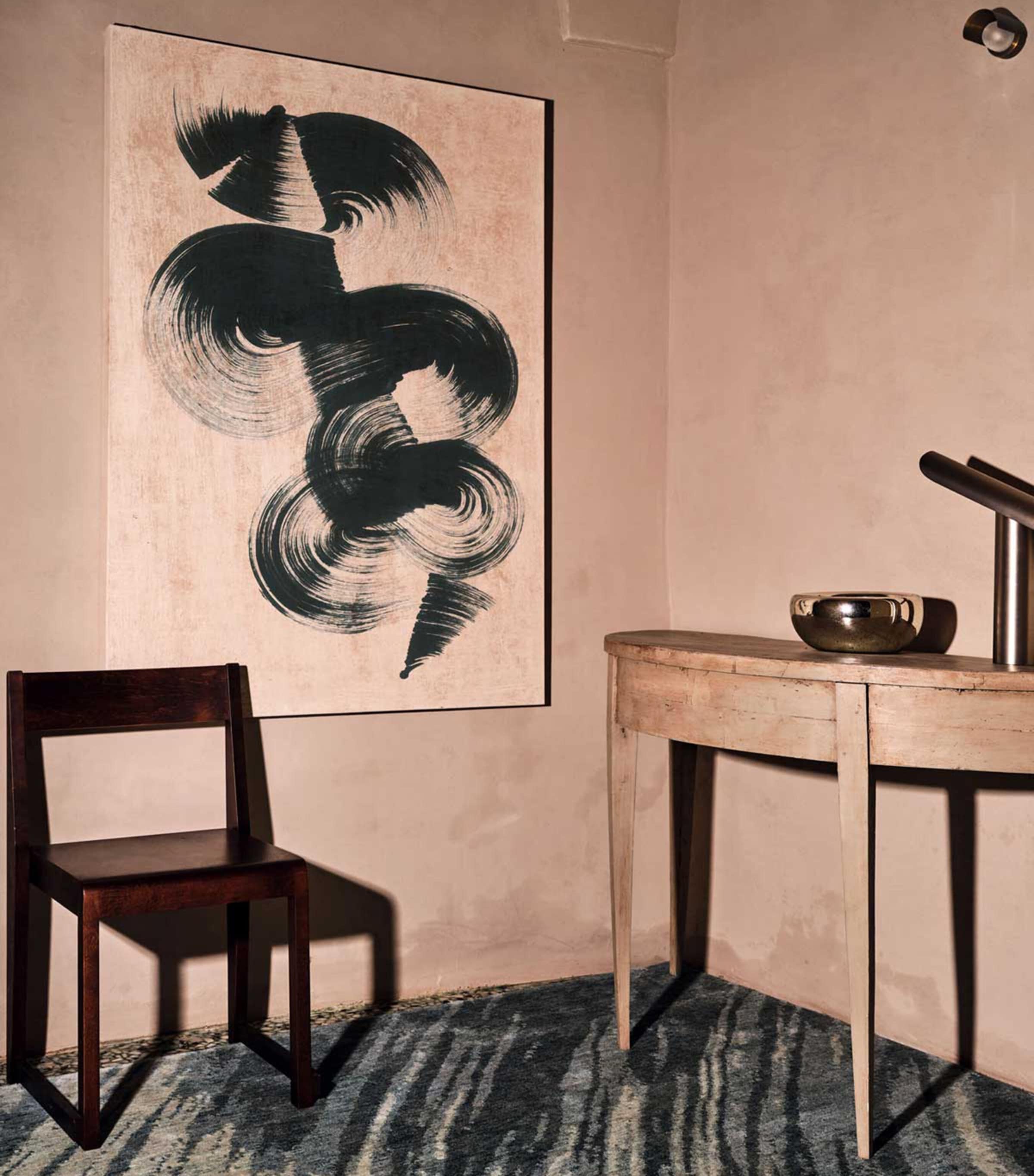 x David Rockwell Wool-Bamboo Silk Splash Sea Rug (2.74m x 1.83m) BLUE Image 4