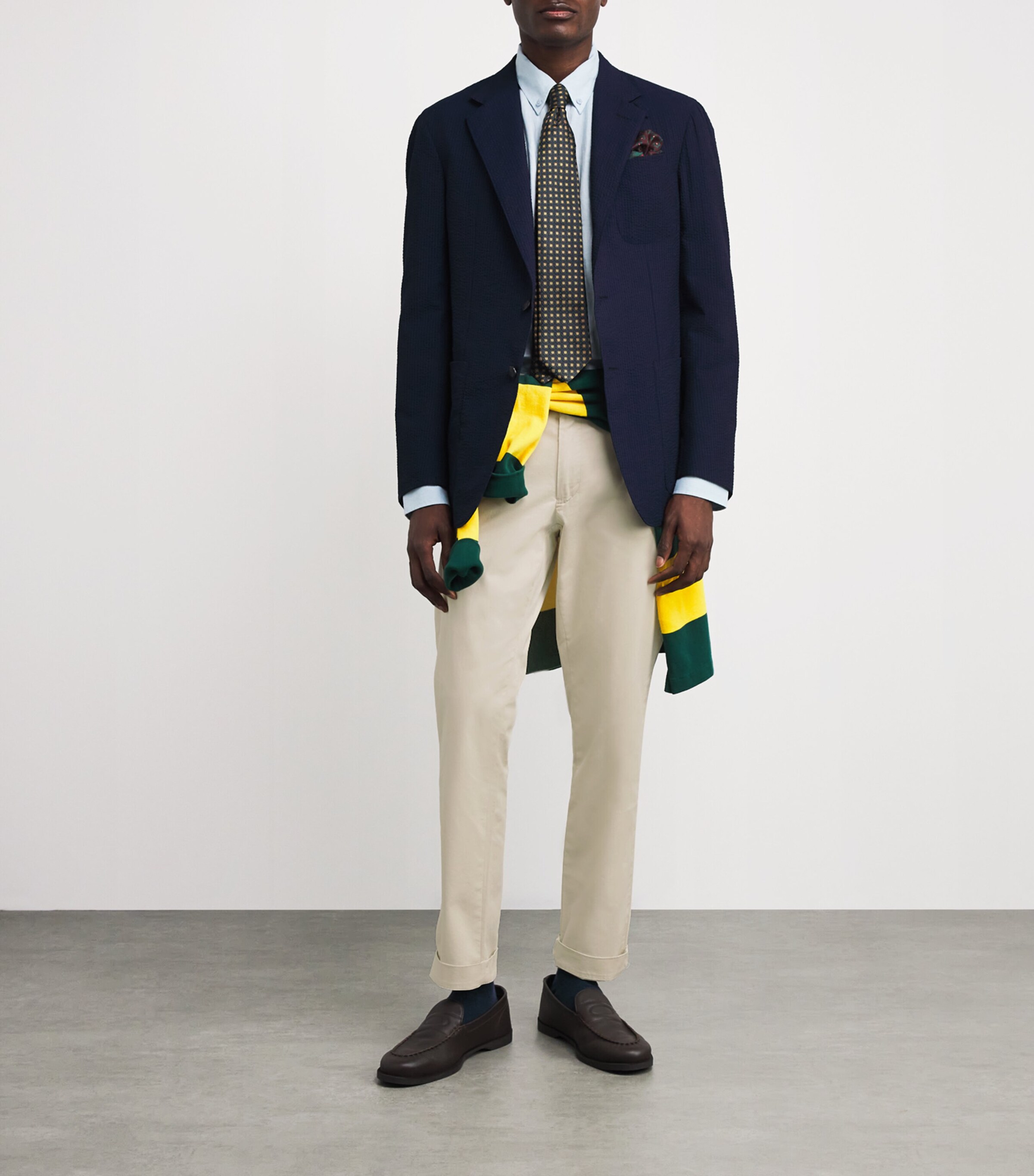 Stretch-Cotton Slim Chinos BASIC SAND Image 8