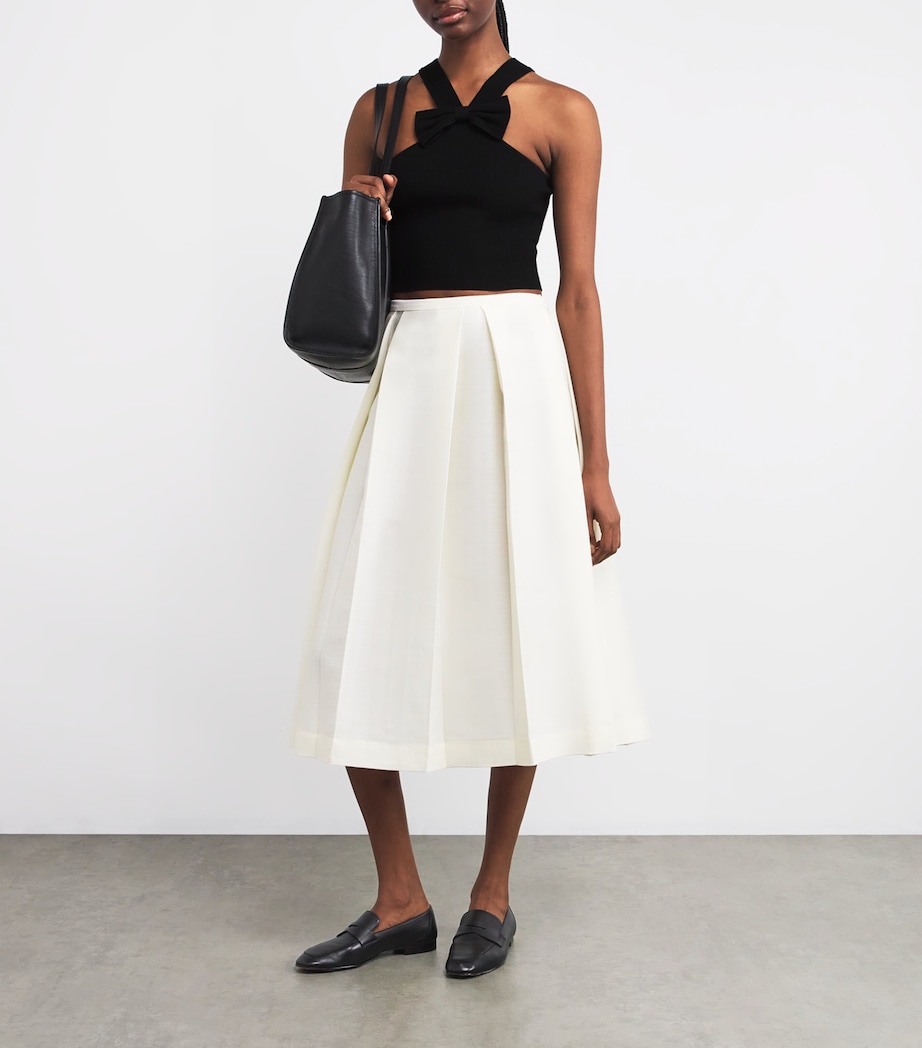 Knitted Bow Top BLACK Image 2