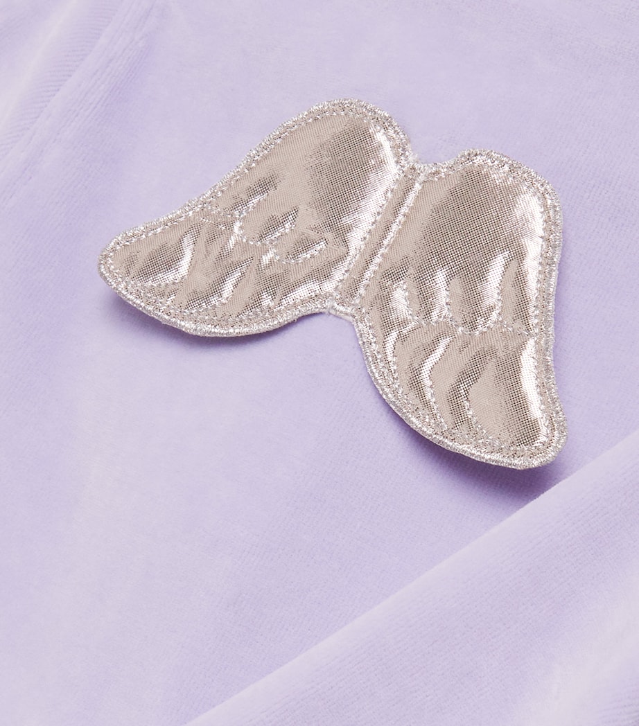 Velour Angel Wing All-In-One (0-18 Months) POLY LILAC Image 3