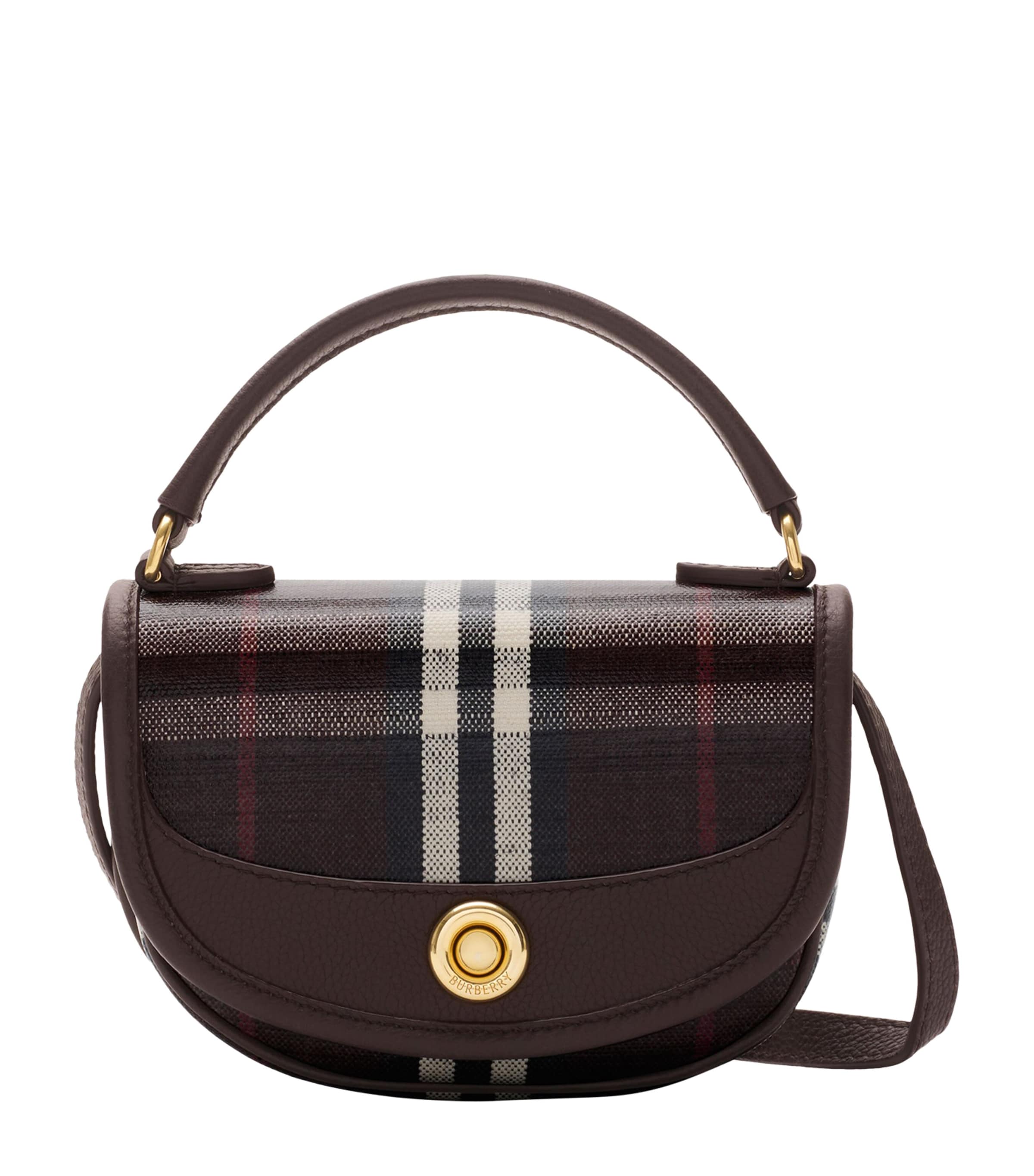Burberry Mini Canvas Highlands Cross-body Bag In Brown