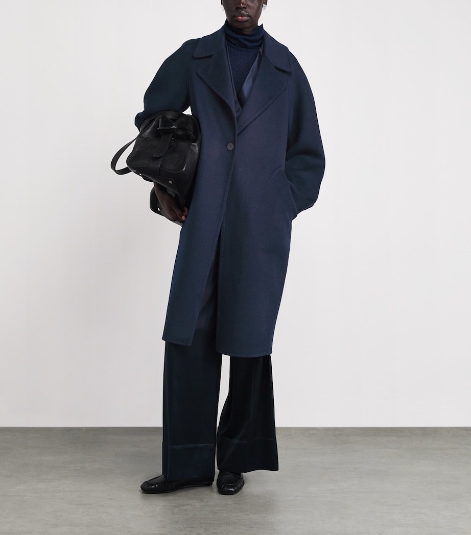 Double-Faced Cashmere Coat INDIGO Image 2