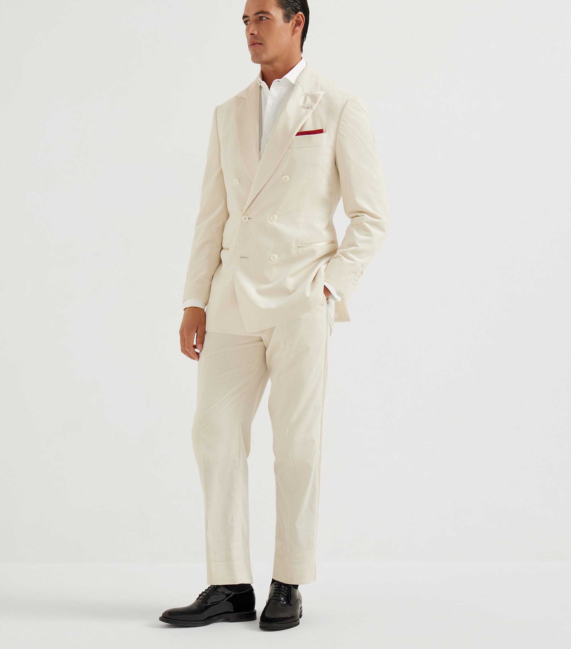 Sea Island Cotton Corduroy 2-Piece Tuxedo CRX59 Image 2