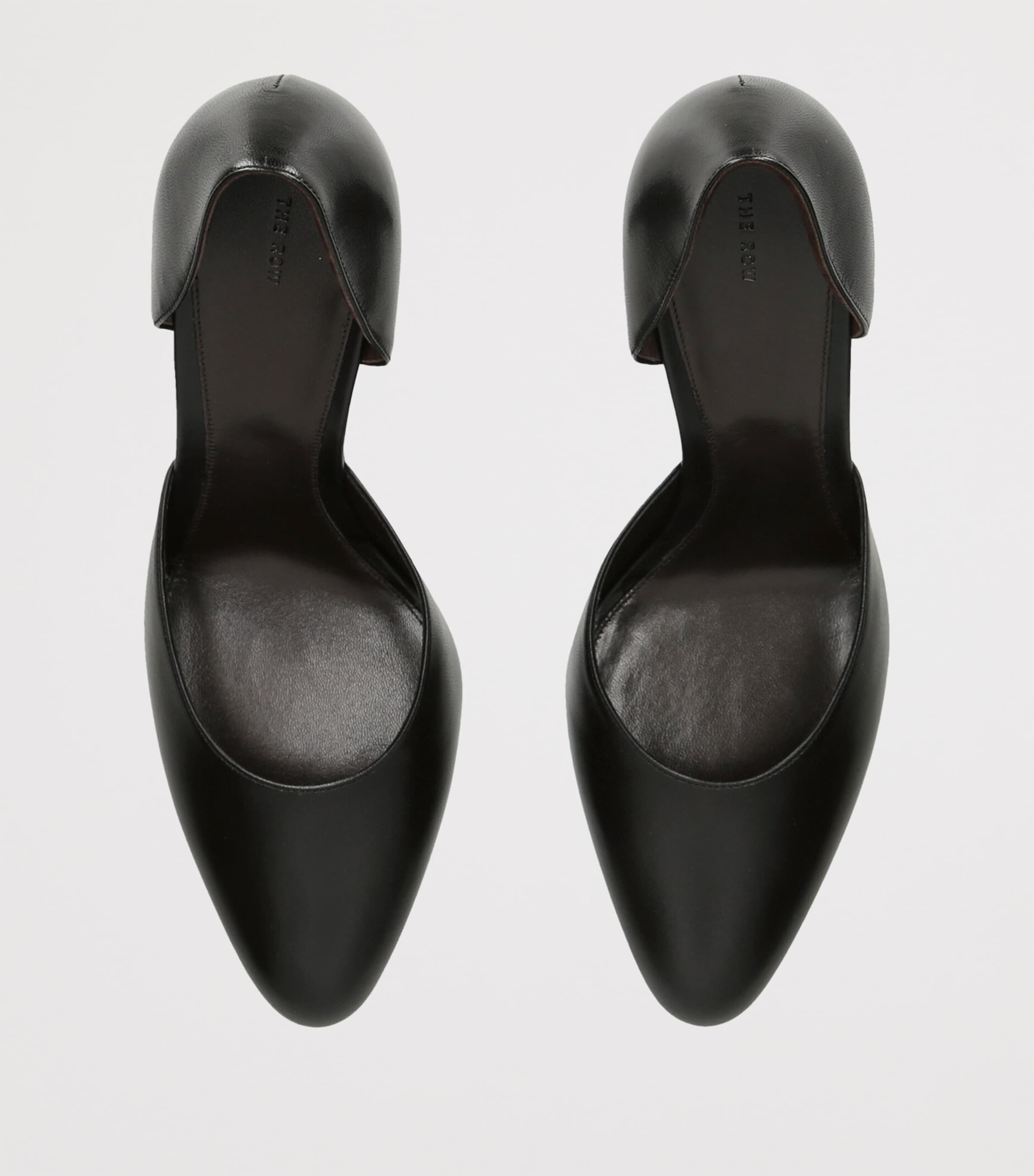 The Row Ornella Leather d'Orsay Pumps 90 Black Image 3