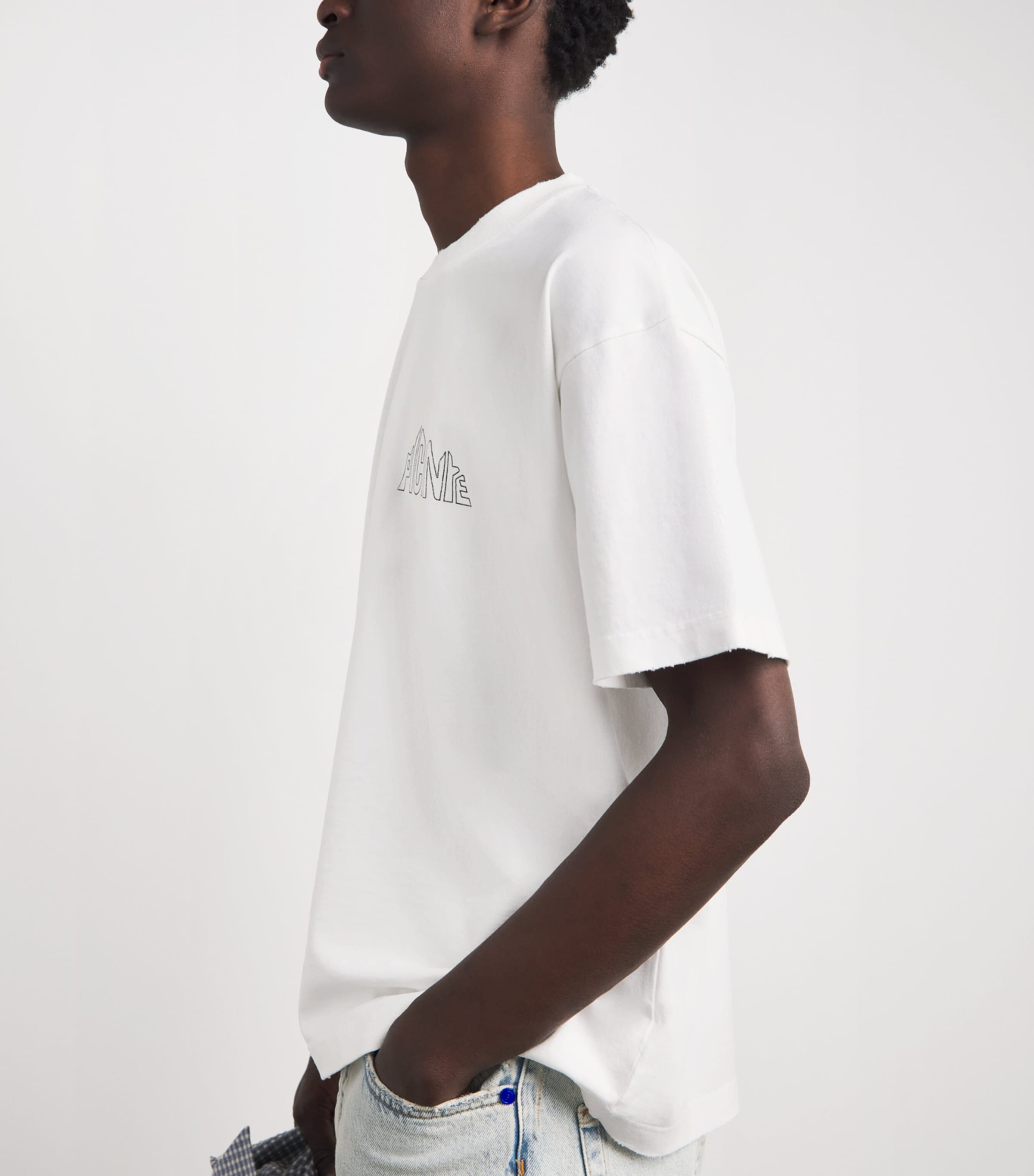 PICANTE Mens Organic Cotton Peaks Icon T-Shirt White Image 3