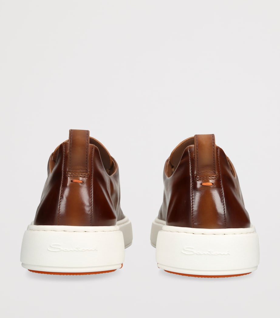 Leather Clean Icon Sneakers BROWN Image 2