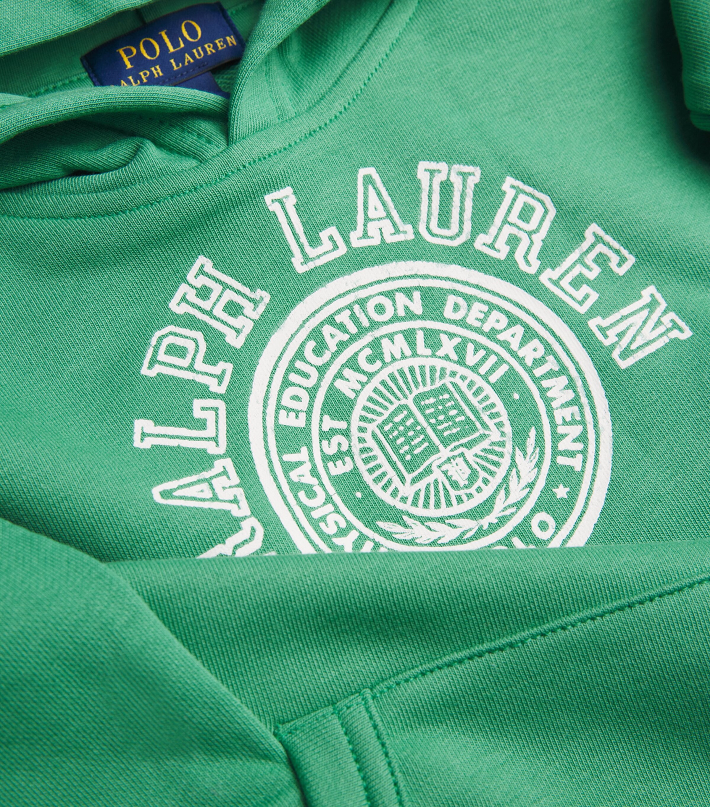 Ralph Lauren Kids Cotton-Blend Logo Hoodie (6-14 Years) Raft Green Image 3