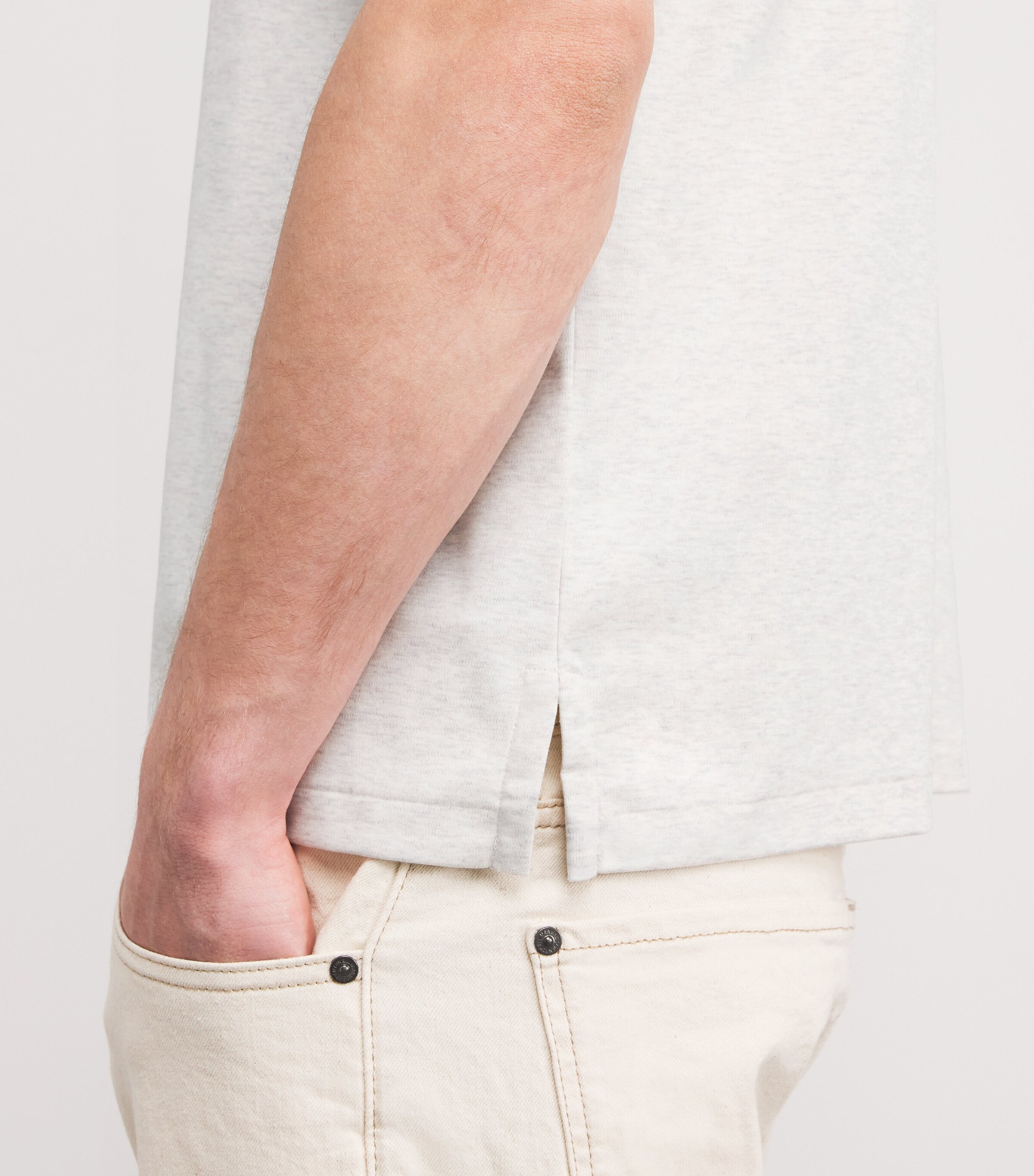 Cotton Custom-Fit Polo Shirt AMERICAN HEATHER Image 6