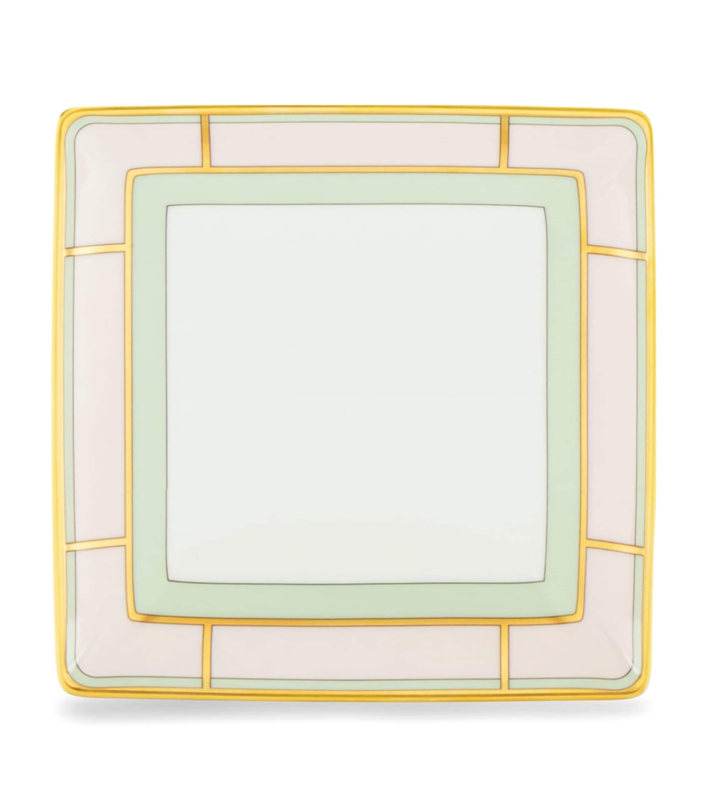 Ginori 1735 Porcelain Colonna Diva Square Change Tray In Diva Rosa
