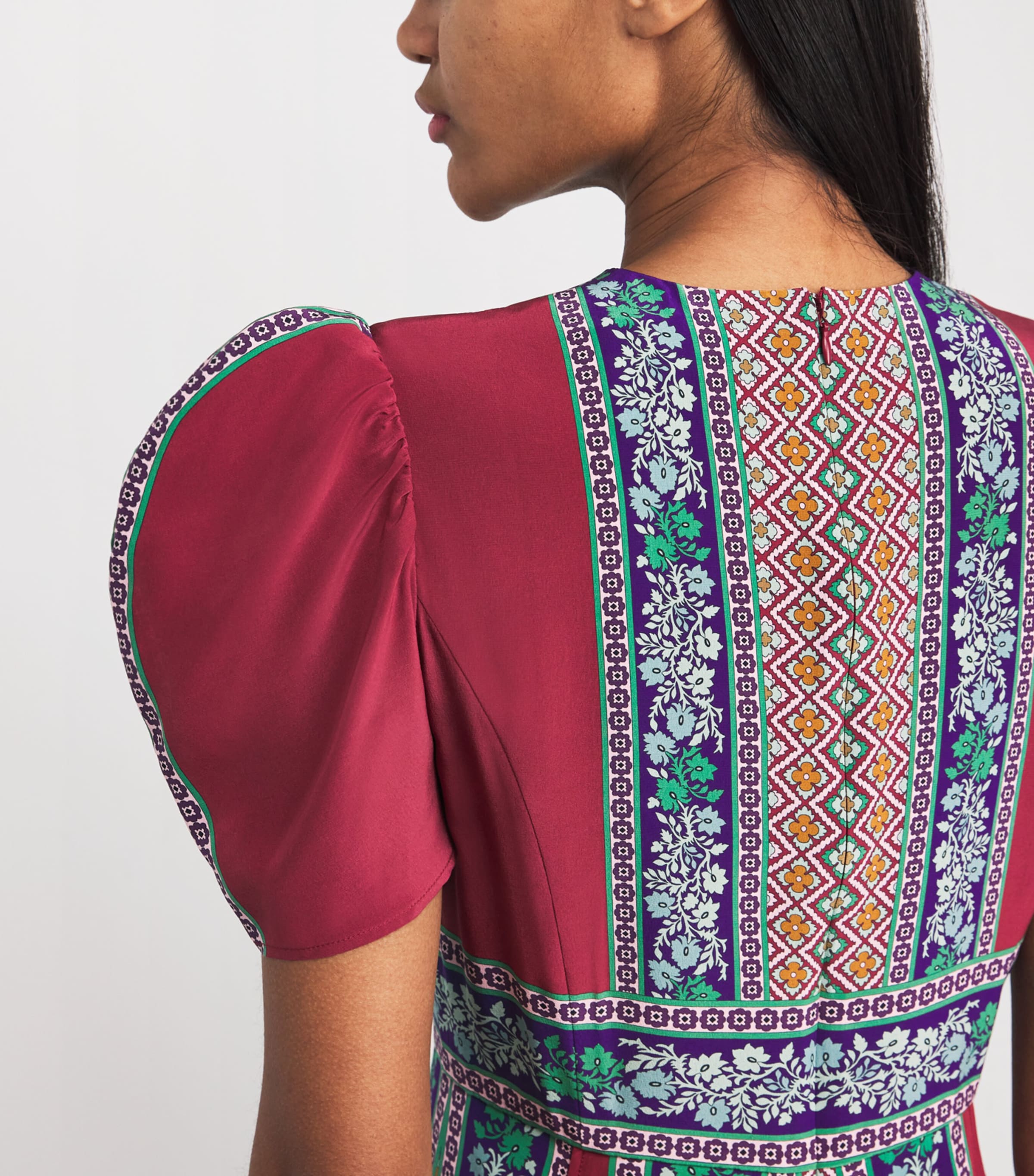 Silk Printed Maxi Dress RE01REGALIA PLACEE Image 4