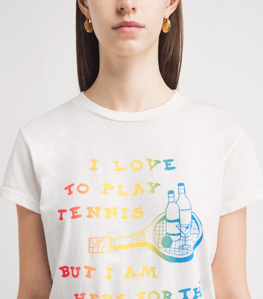 MOTHER Womens Cotton The Boxy Goodie Goodie T-Shirt Ilovetoplaytennis Image 3
