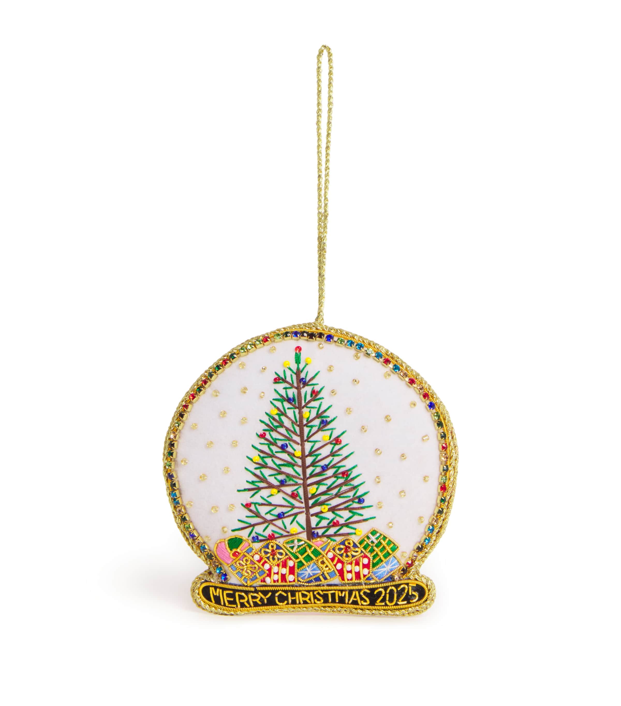 Christmas Morning Globe Tree Decoration NAVY Image 1