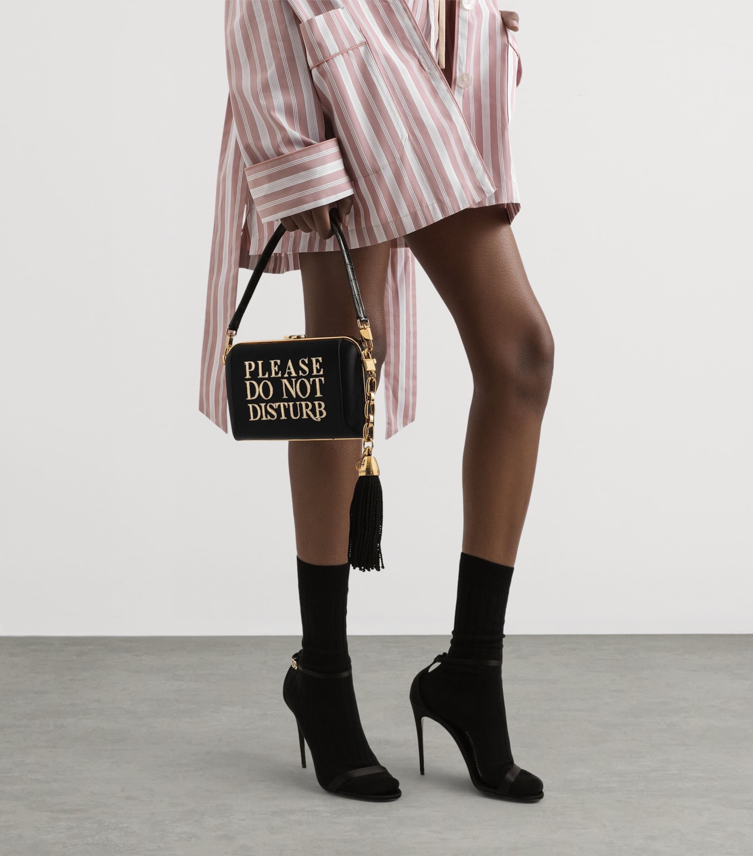 Dolce&Gabbana Do Not Disturb Top-Handle Bag Black/gol Image 2