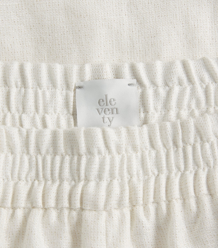 Eleventy Linen-Blend Elasticated Trousers Avorio Image 6