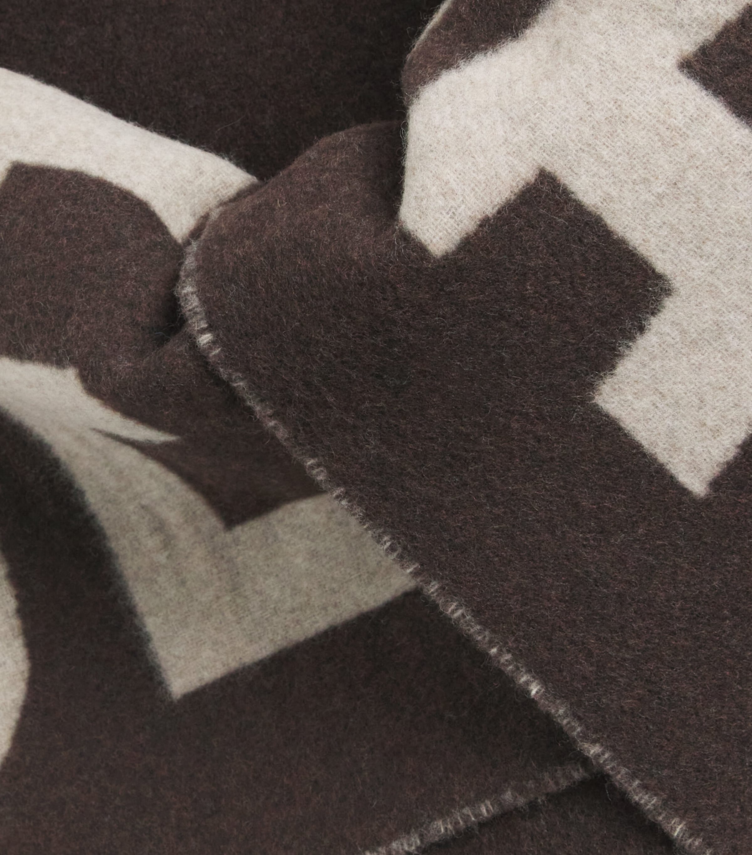 Virgin Wool Logo Scarf MULTI-BROWN-080 Image 4