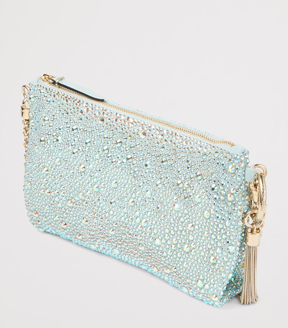 Mini Crystal-Embellished Callie Clutch Bag LIGHT VERDE MIX/LIGH Image 5