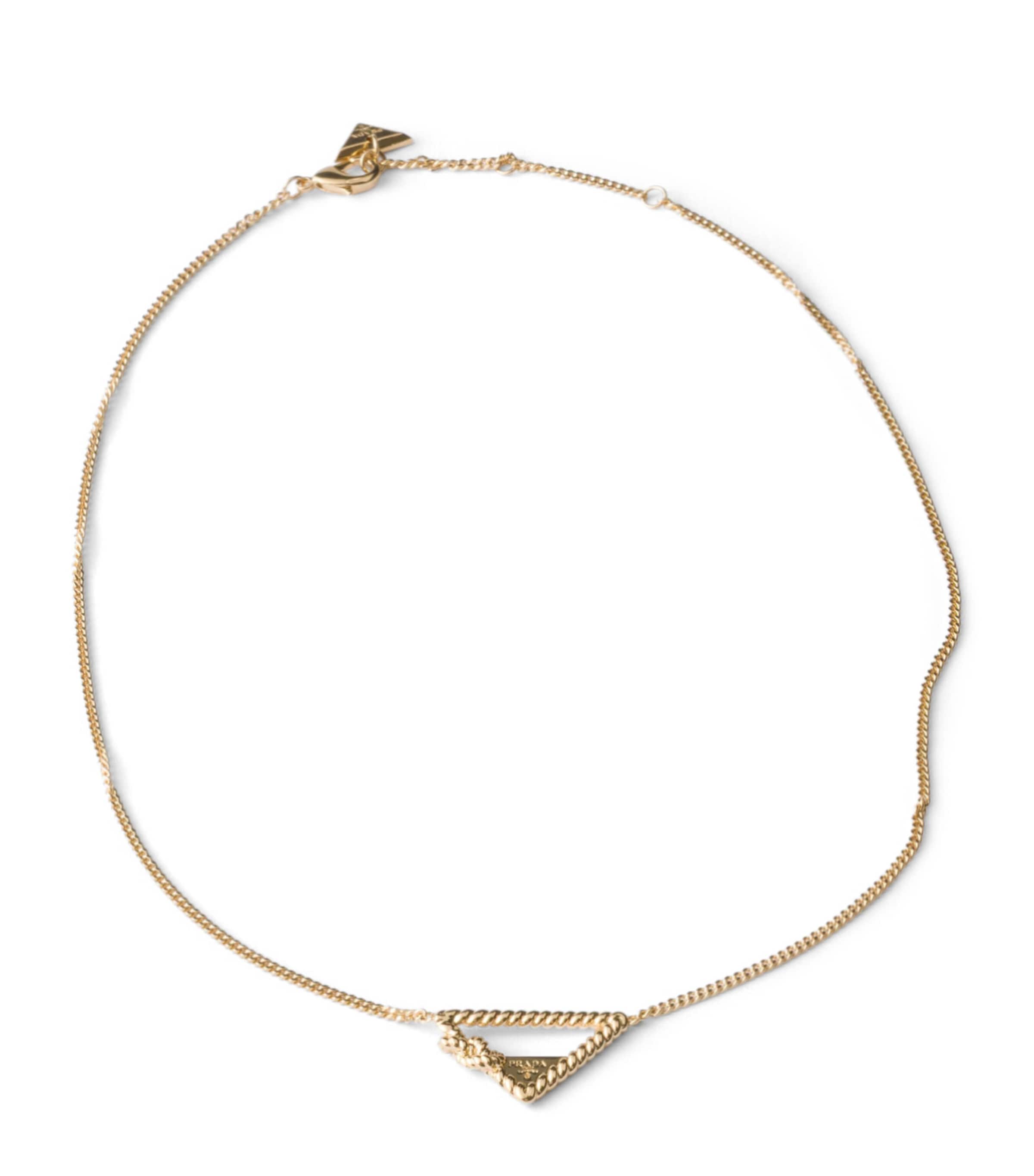 Prada Triangle Necklace Gold/silver Image 1