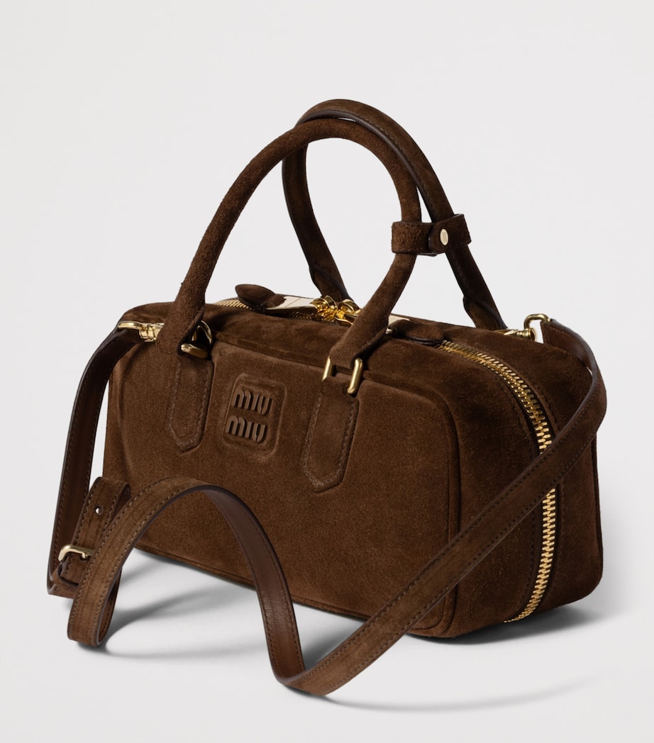 Suede Arcadie Top-Handle Bag F0324 Image 2