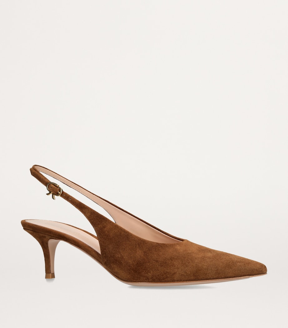 Suede Robbie Slingback Pumps 55 TAN Image 3