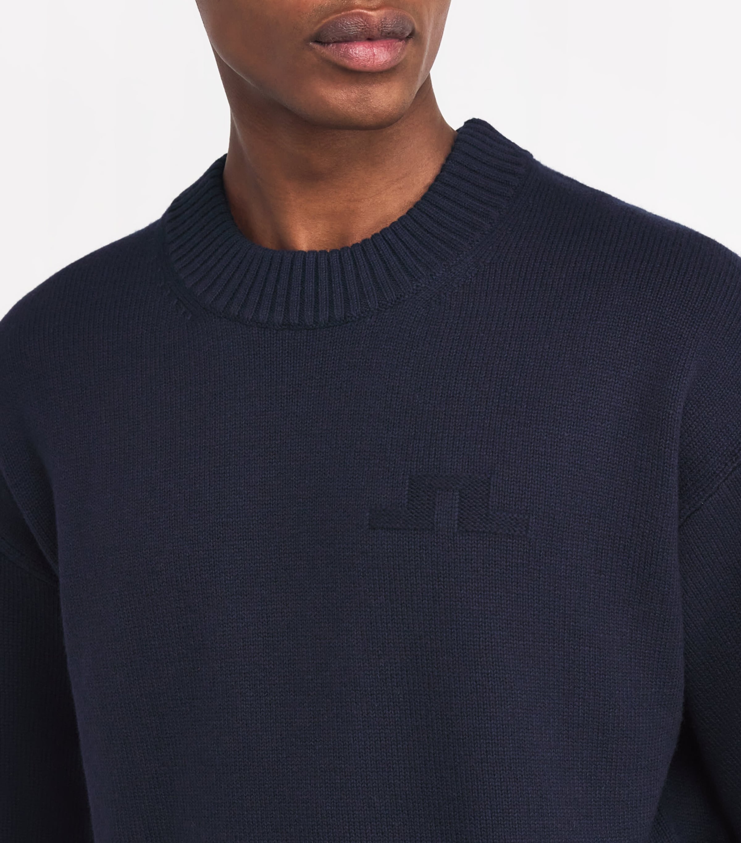 J Lindeberg Mens Wool-BCI Cotton Eddy Sweater Jl Navy Image 6