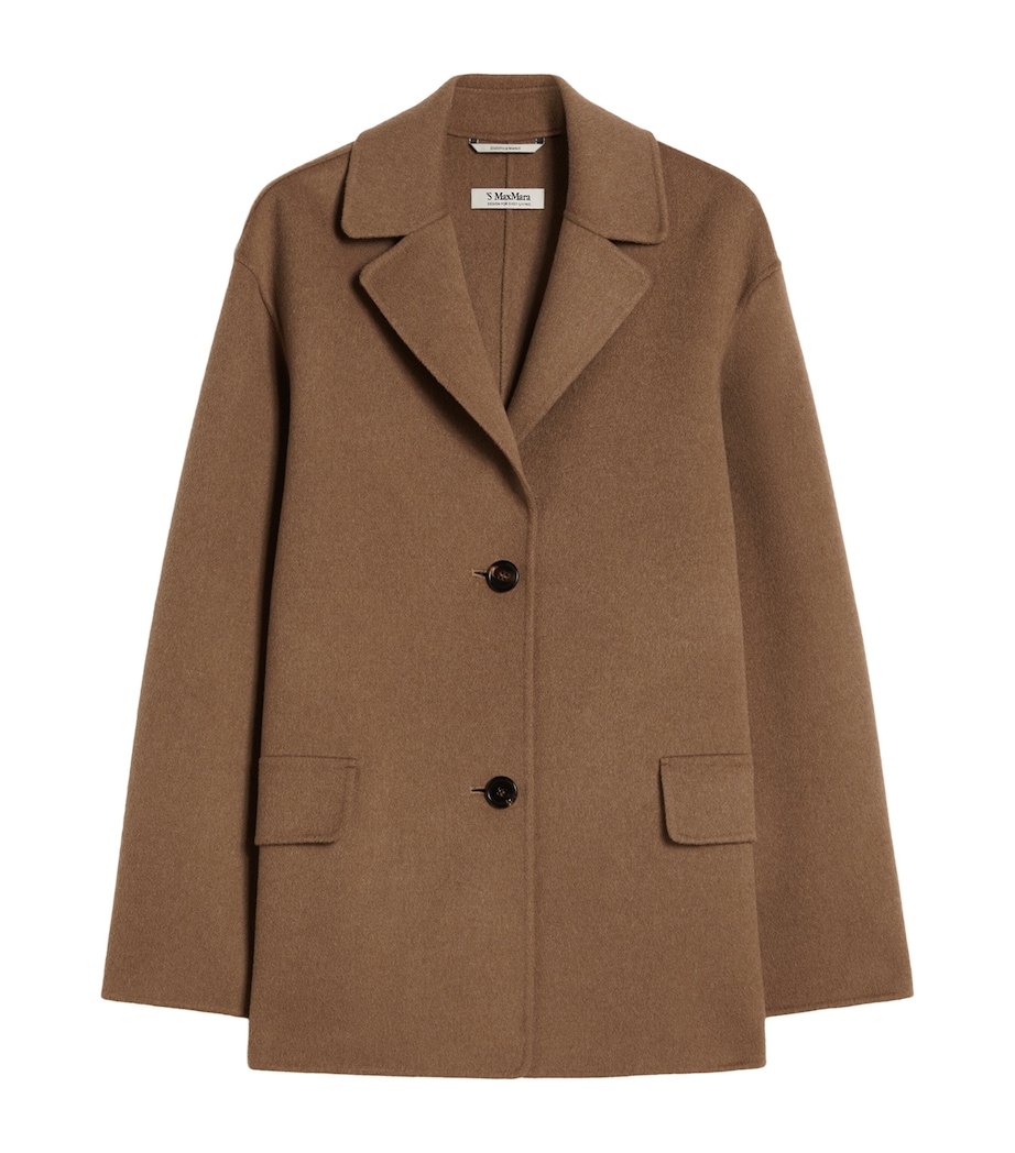 Virgin Wool Single-Breasted Coat CAMEL Image 1