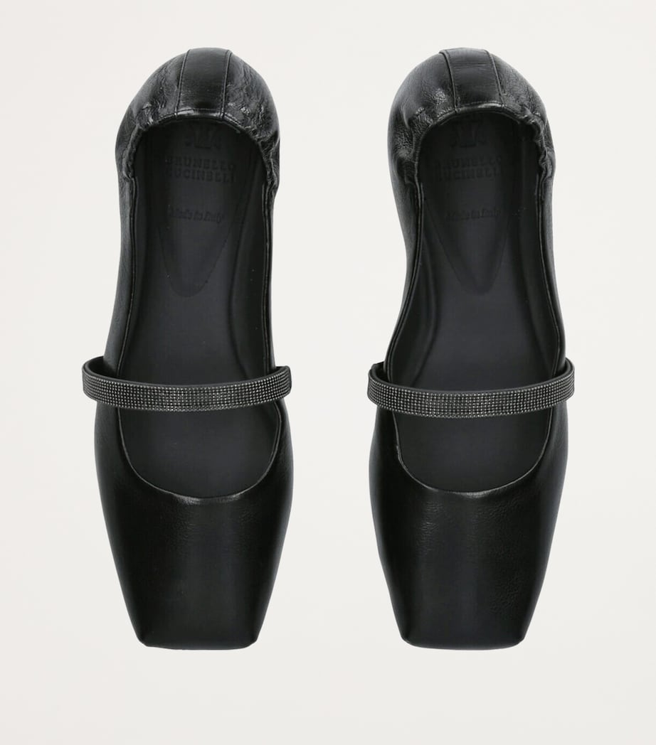 Brunello Cucinelli Leather Ballet Flats Black Image 4